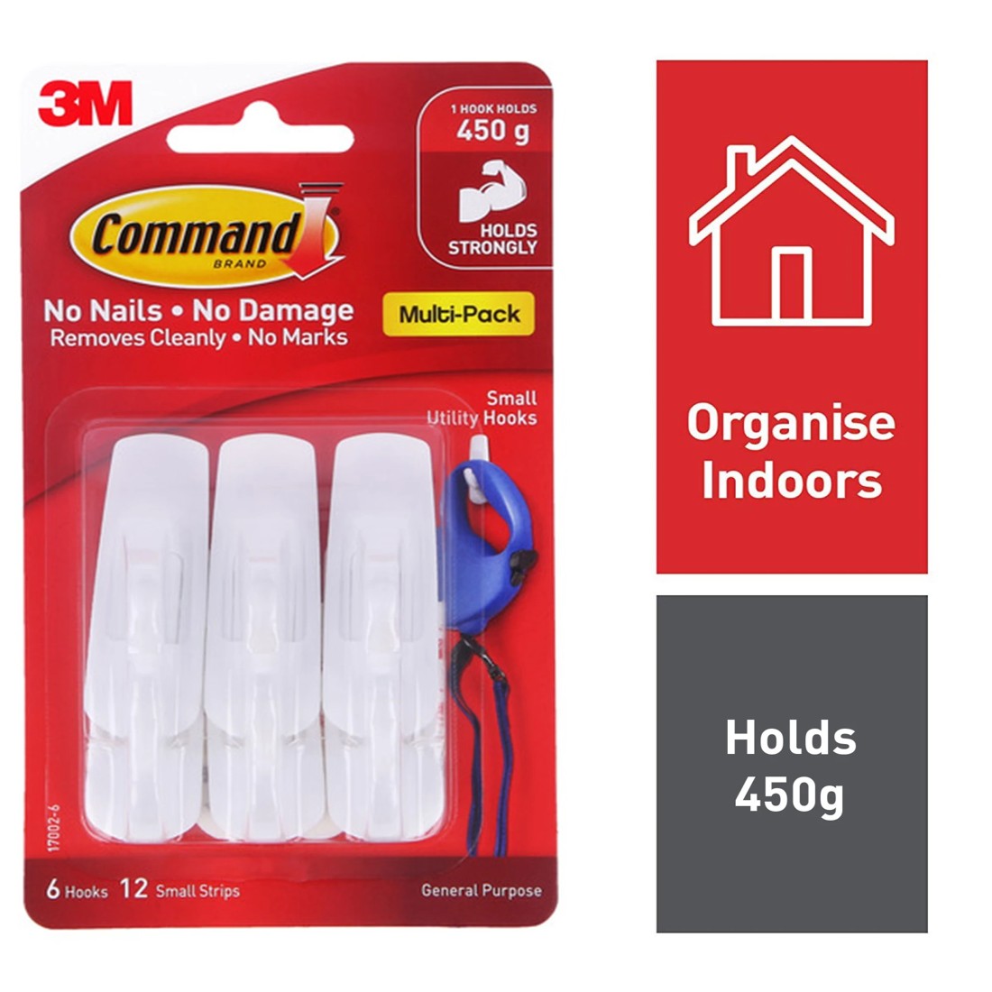1 6 Pack 3M Command Mounting Hooks - Small, 1 of 5