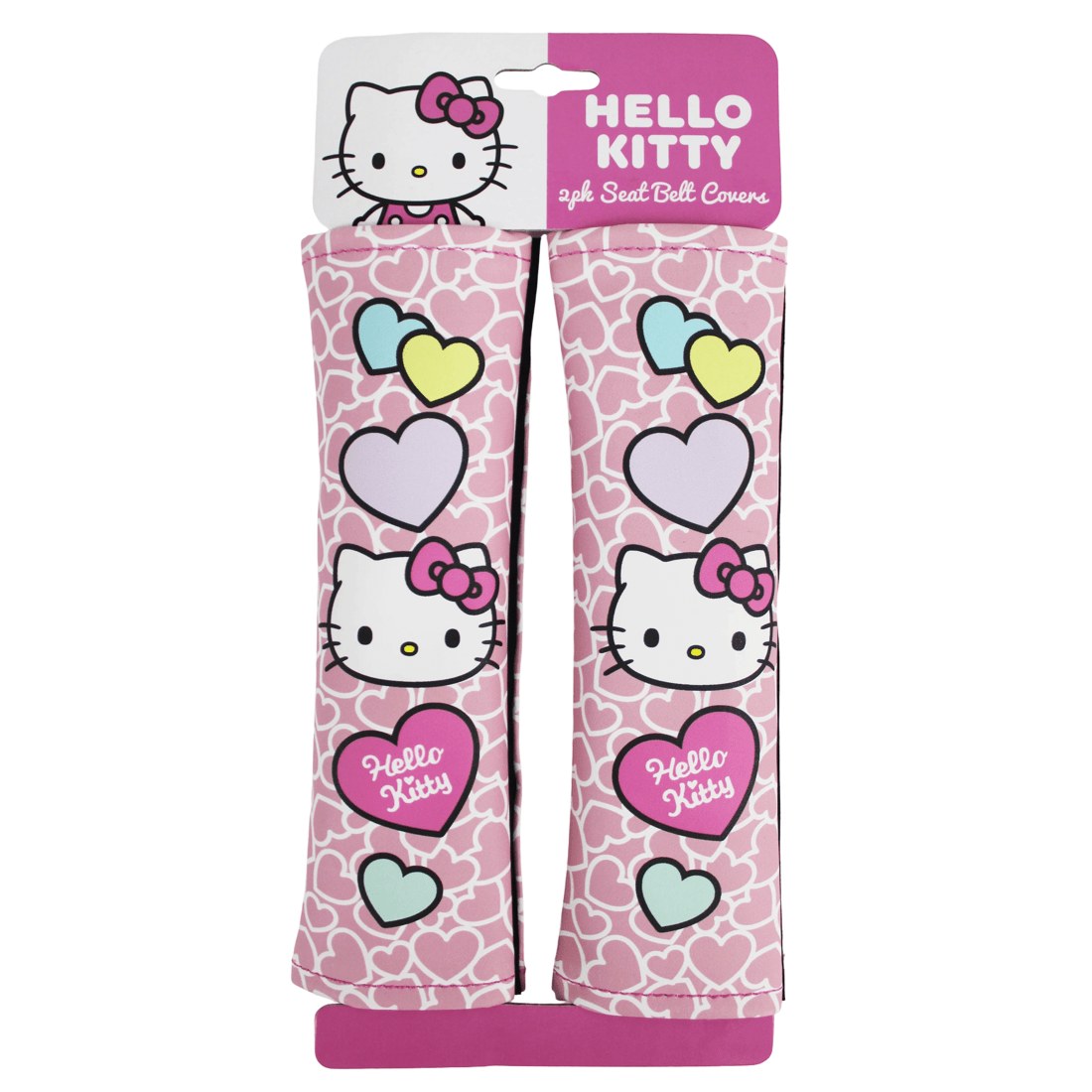1 2 Pack Hello Kitty Seat Belt Covers, 1 of 3