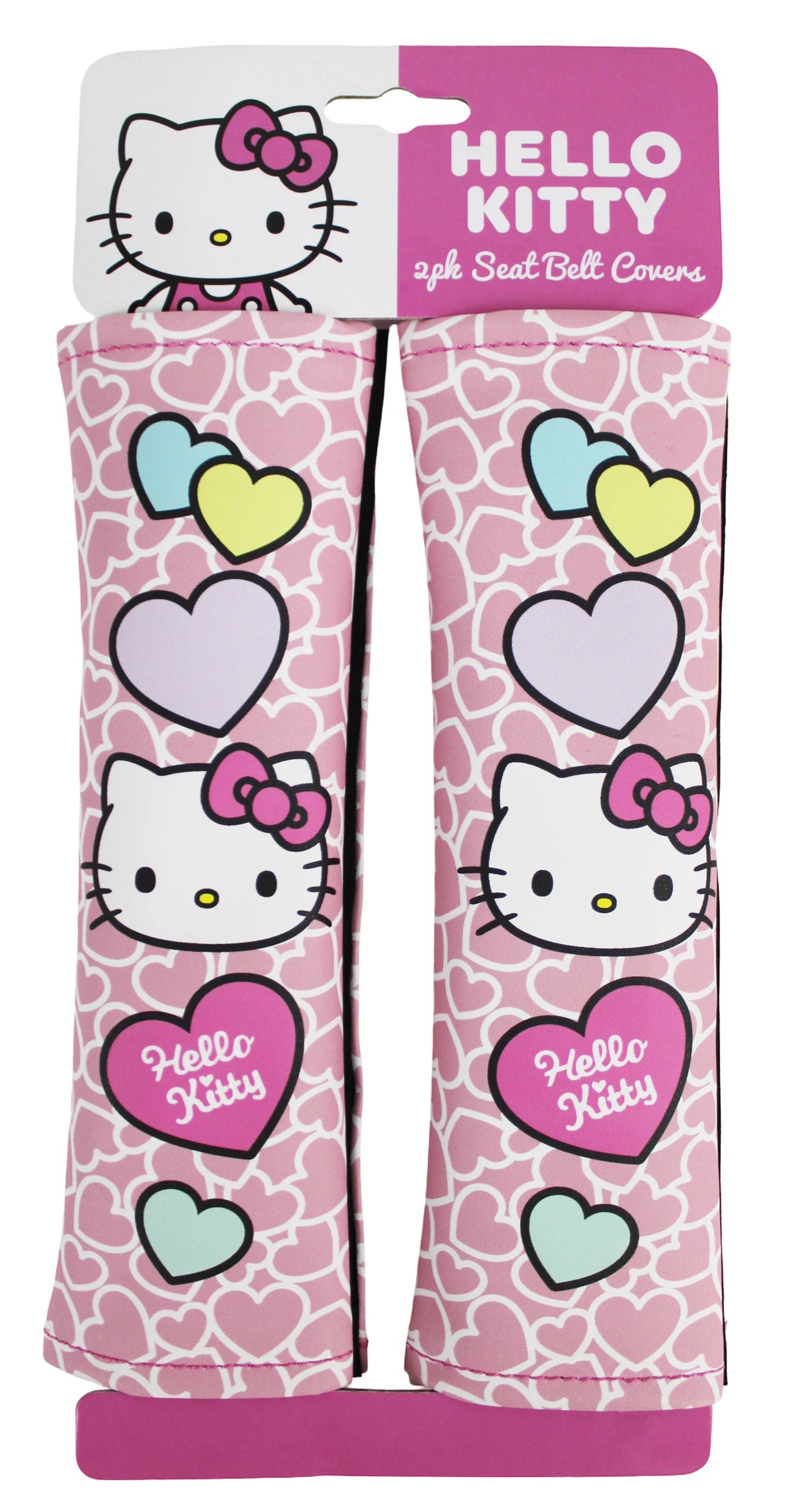 1 2 Pack Hello Kitty Seat Belt Covers, 1 of 3