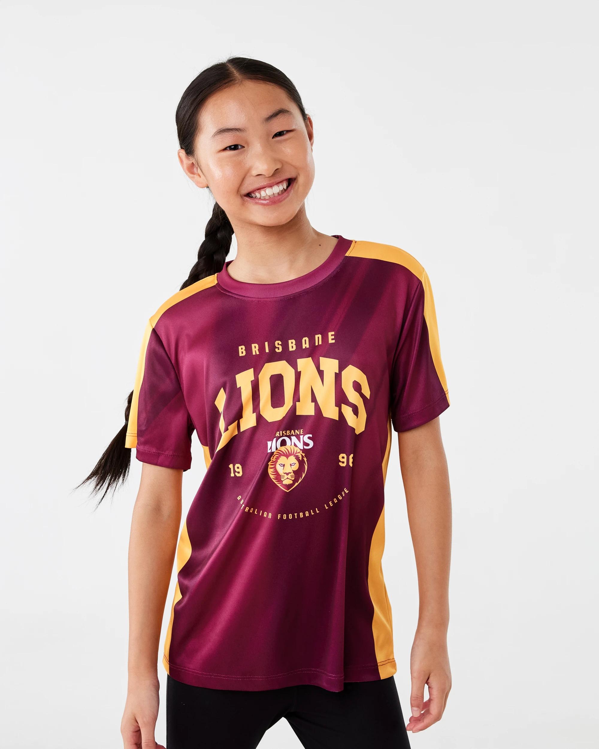 1 Official AFL Youth Training T-shirt Brisbane, 1 of 8