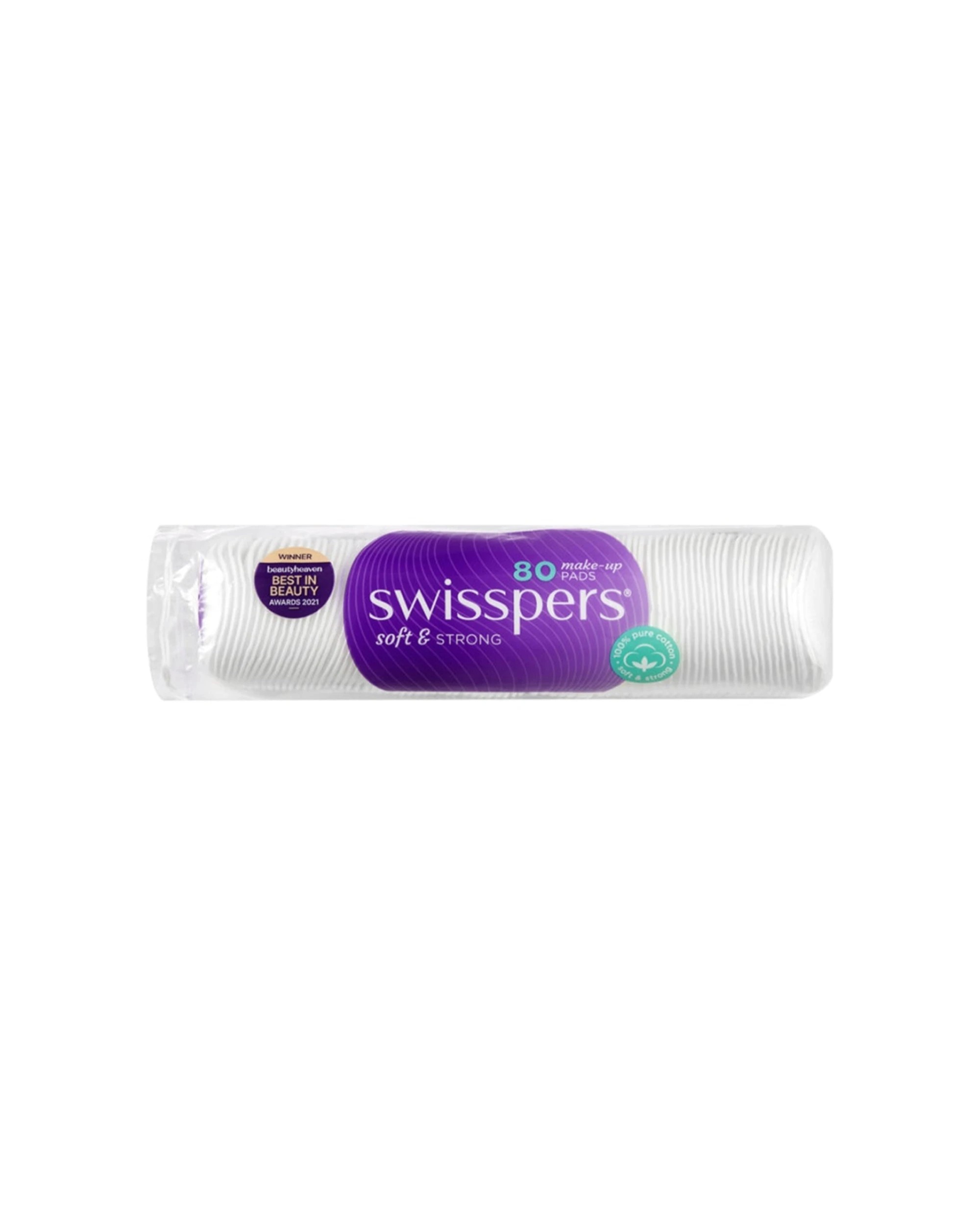 1 Swisspers Cotton Make-Up Pads - 80 Pack - White, 1 of 7