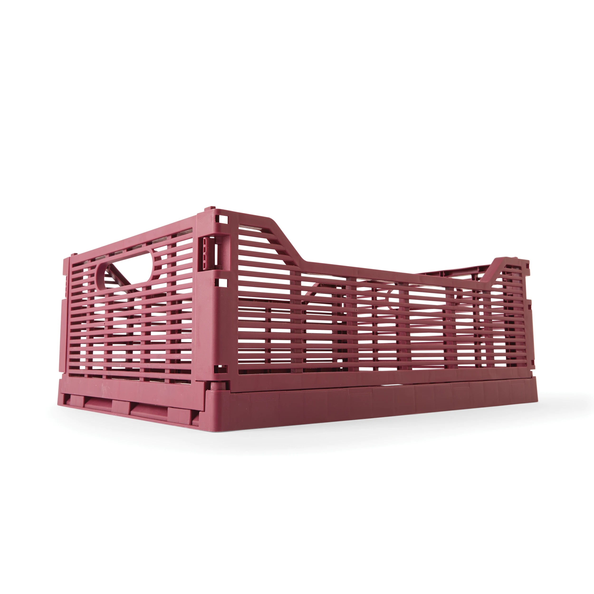 1 13L Linear Collapsible Crate - Medium, Burgundy, 1 of 6