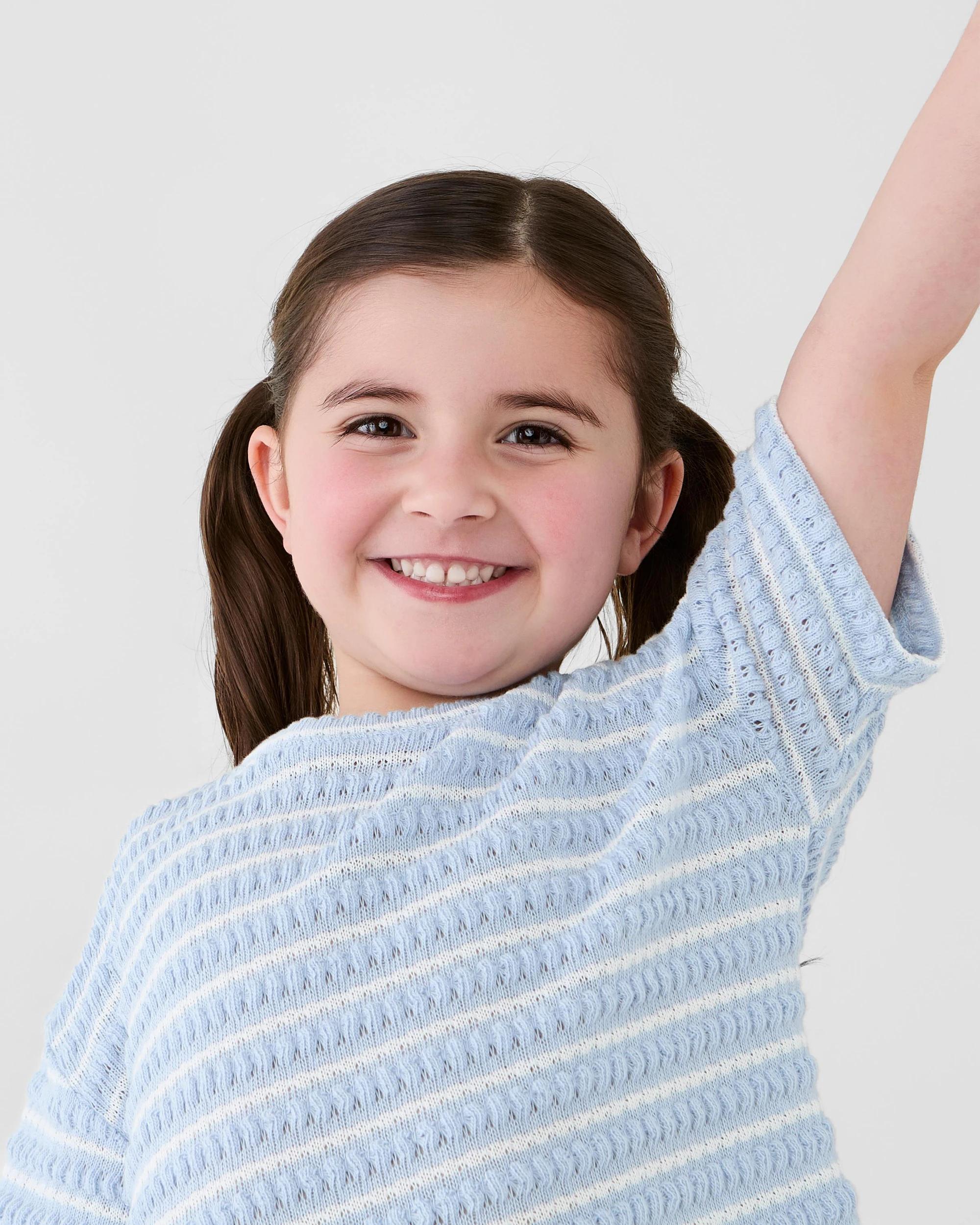 3 Oversized T-shirt and Pants Set Blu Stripe, 3 of 7