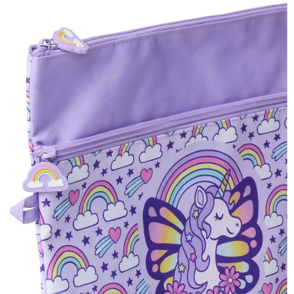 4 Studymate Large Twin Zip Pencil Case Unicorn, 4 of 4
