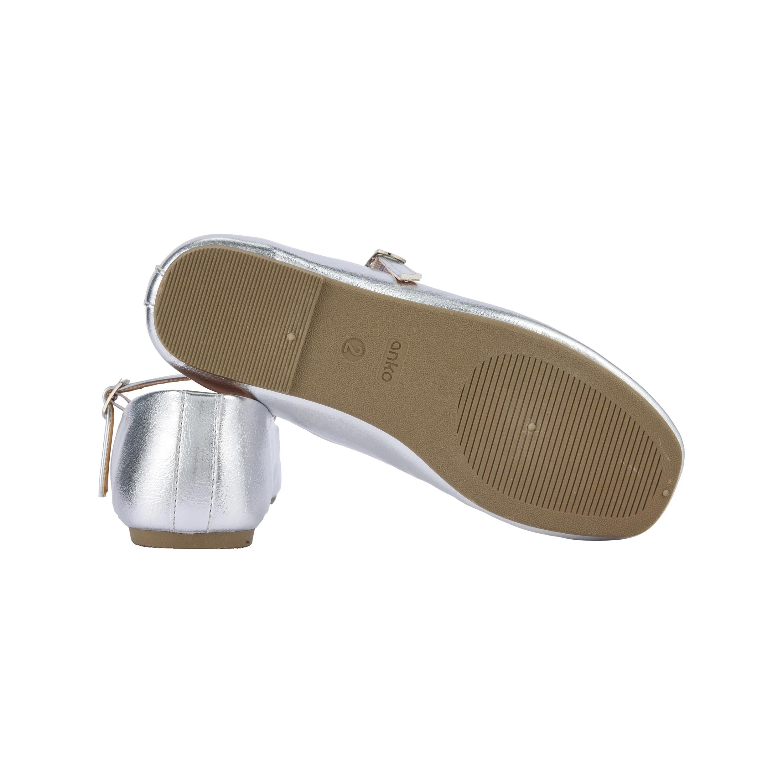5 Senior Camilla Square Toe Flats SILVER, 5 of 5