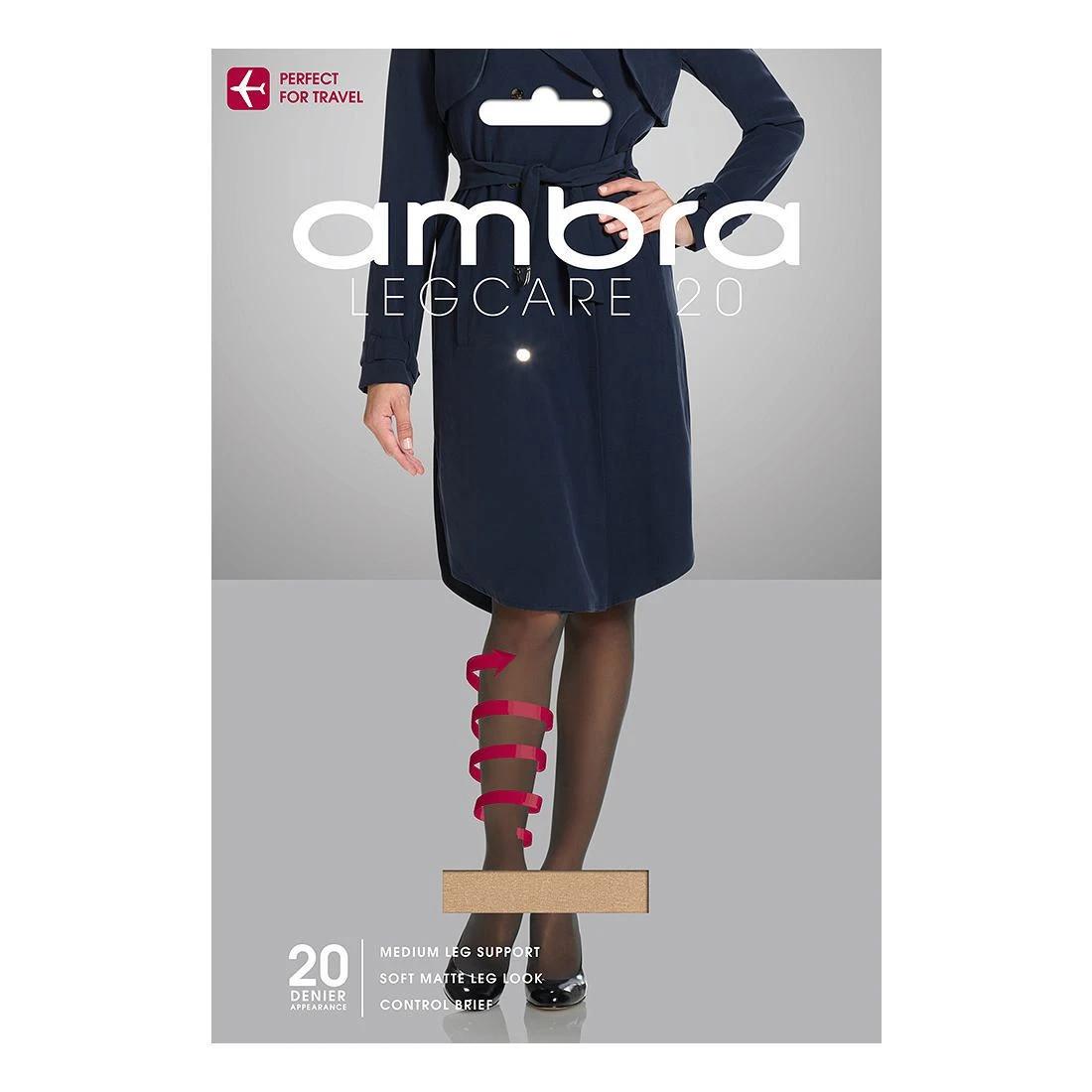1 Ambra 1 Pack 20 Denier Leg Care Pantyhose NATURAL