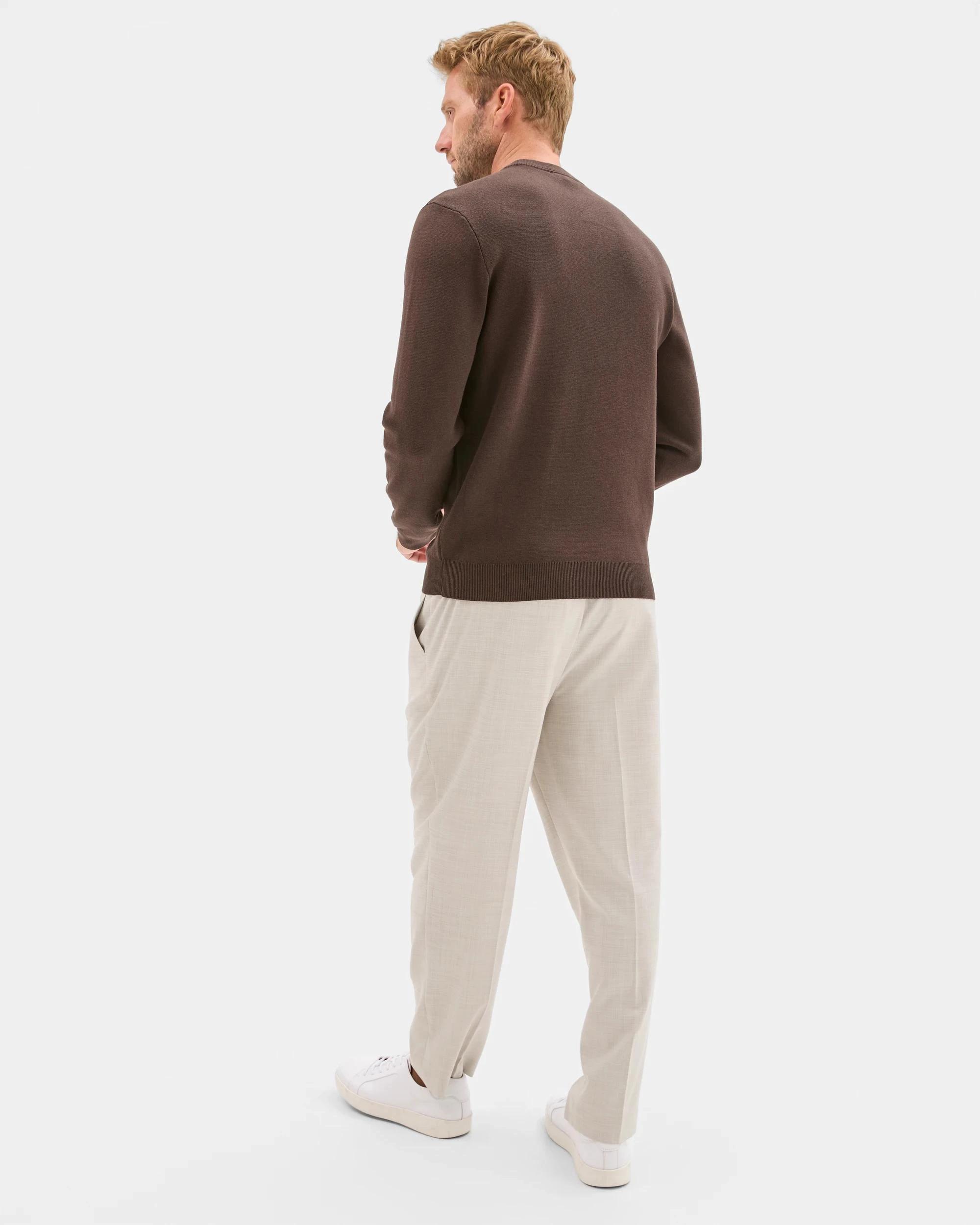 4 Preview Milano Knit Crew Neck Jumper CHOC, 4 of 5