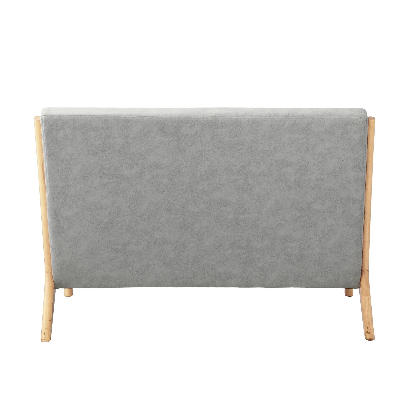 10 Oikiture Armchair Lounge Chair 2 Seater Accent Couch Sofa Fabric  Pillows
 - Grey, 10 of 10