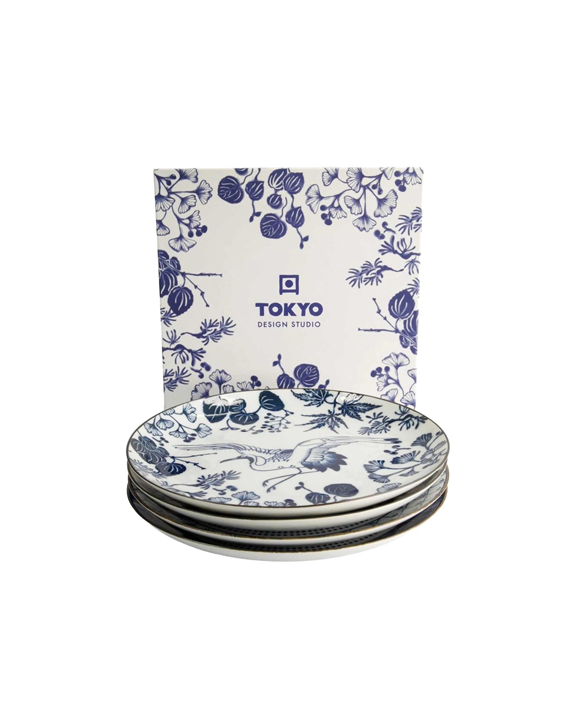 Tokyo Design 4pc Studio Flora Japonica Plate Set 25cm Mixed - Kmart
