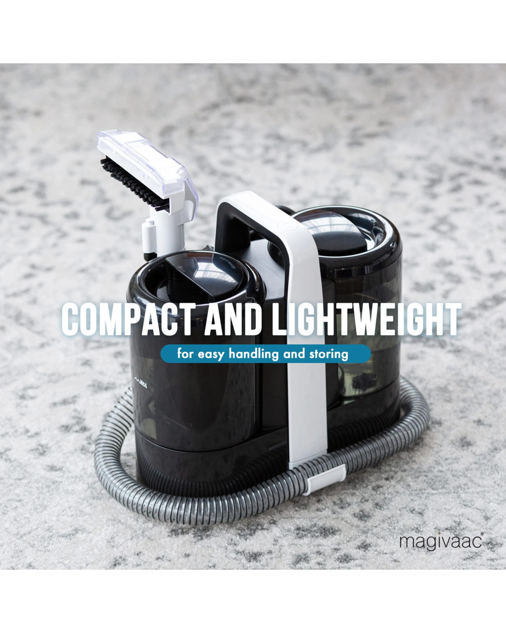 3 Magivaac 600W Spot Cleaner and Stain Remover Vacuum with Clear and Dirty Water Tanks, 3 of 10