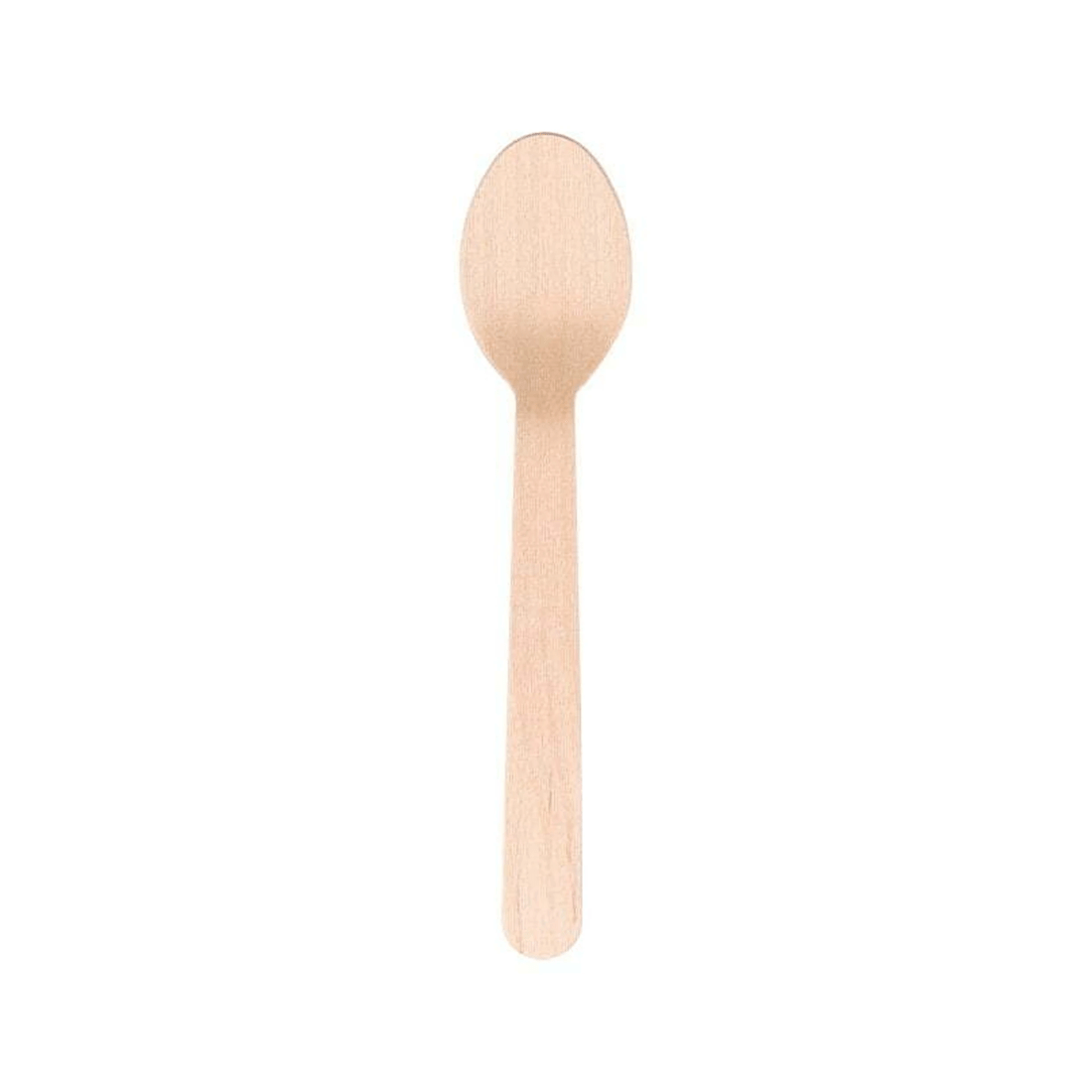 3 18pc Eco Basics 16.5cm Biodegradable Birchwood Spoon Disposable Cutlery Utensil
 - Natural, 3 of 5