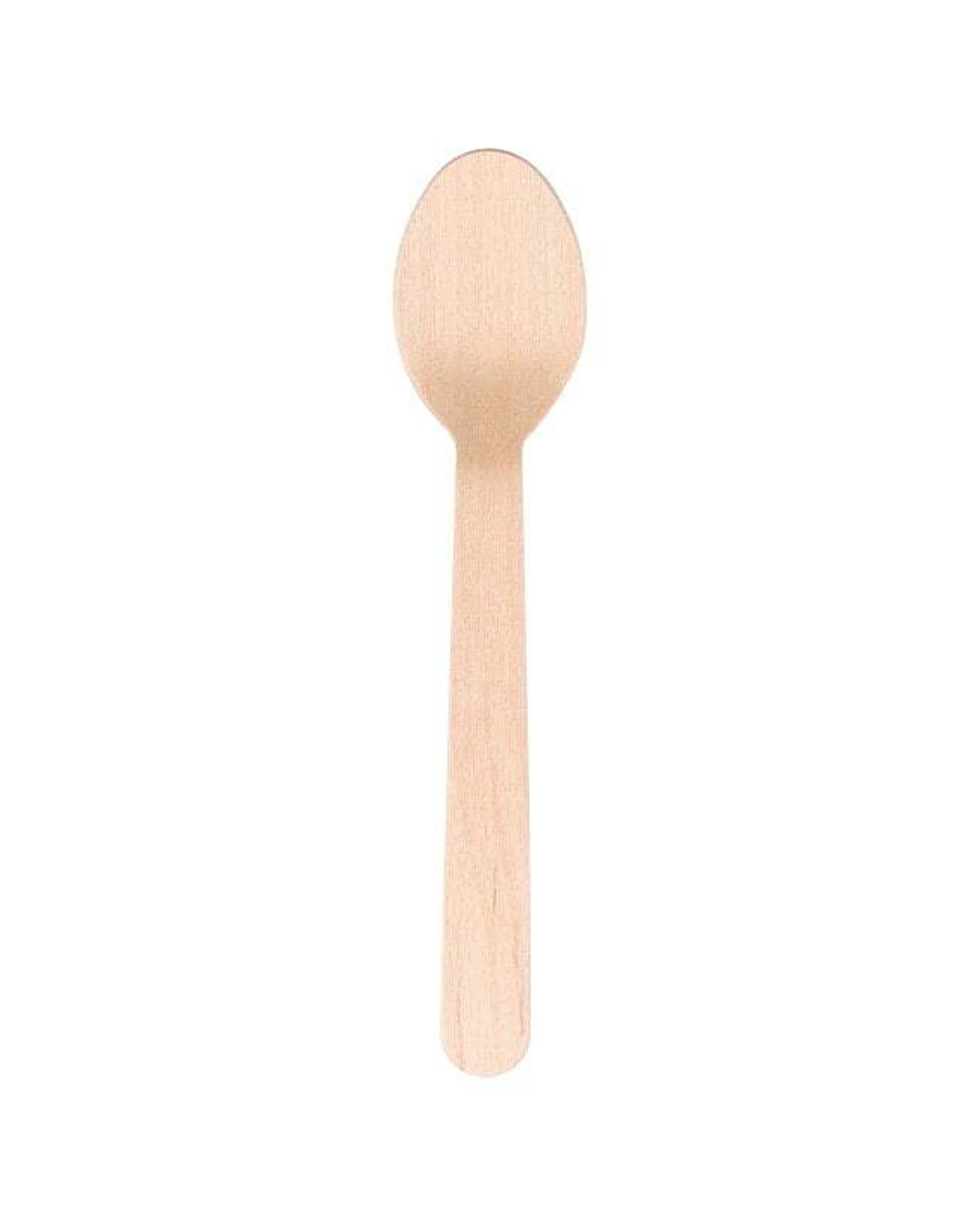 3 18pc Eco Basics 16.5cm Biodegradable Birchwood Spoon Disposable Cutlery Utensil
 - Natural, 3 of 5