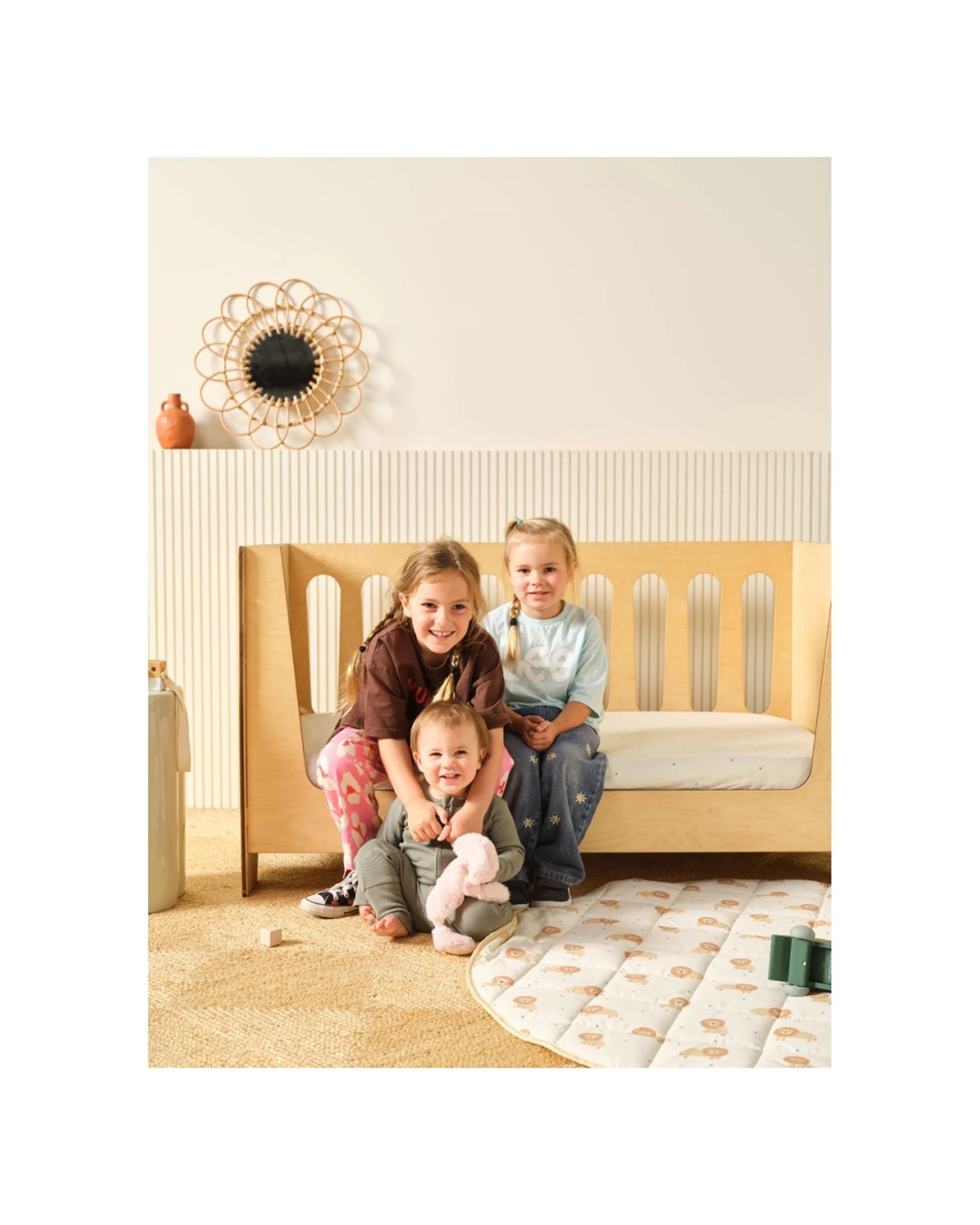 2 Linen House Kids 2pc Cat Nap Cot Fitted Sheet Set Baby Nursery Bedding - White, 2 of 3
