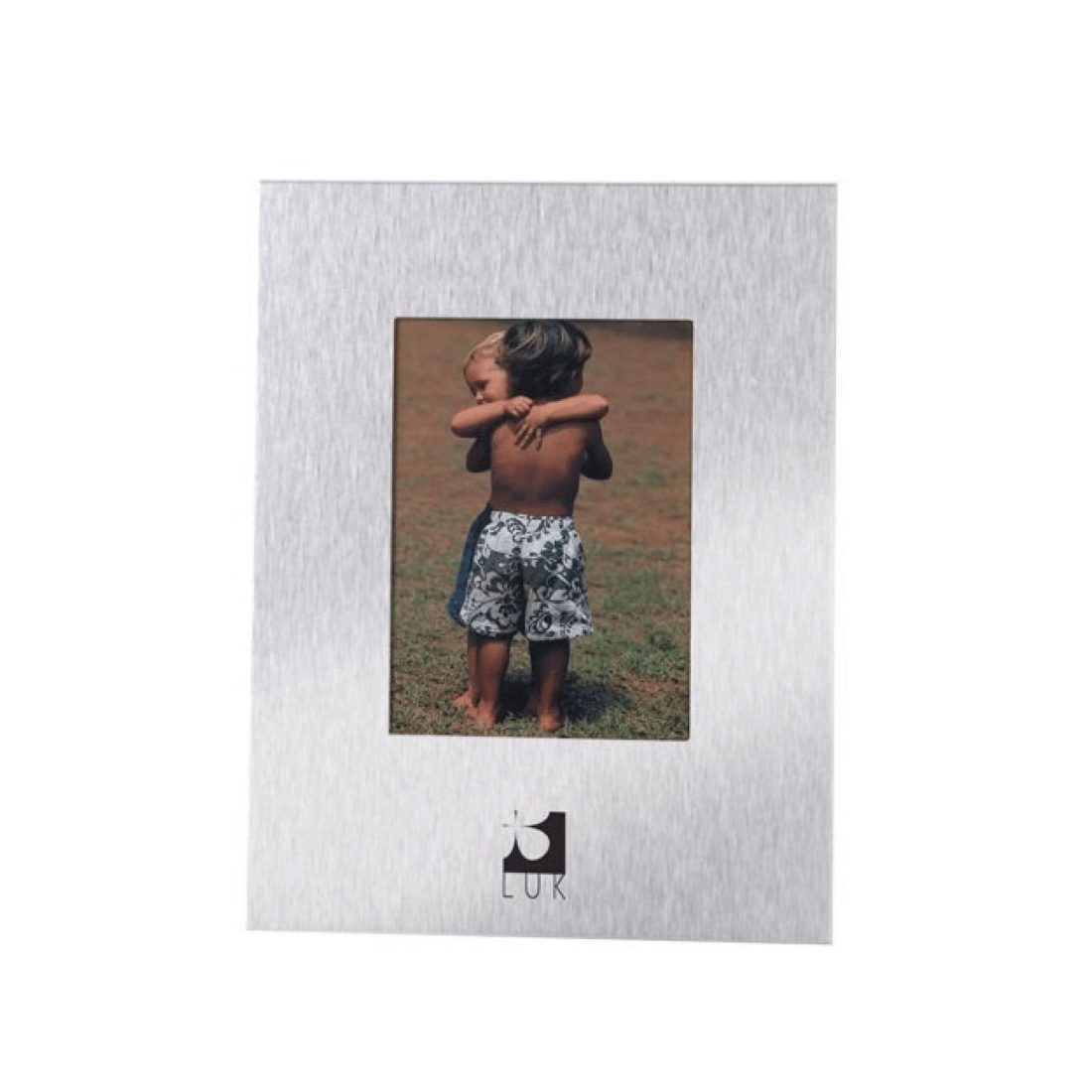 3 BR Home Brushed Aluminum Photo Frame with Table Stand, 3 of 3