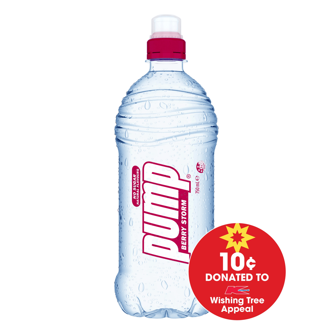 1 Pump Water Bottle 750ml - Berry Storm, 1 of 3