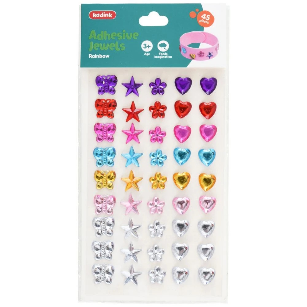 1 Kadink Adhesive Jewels Sheet Rainbow 45 Pack, 1 of 4