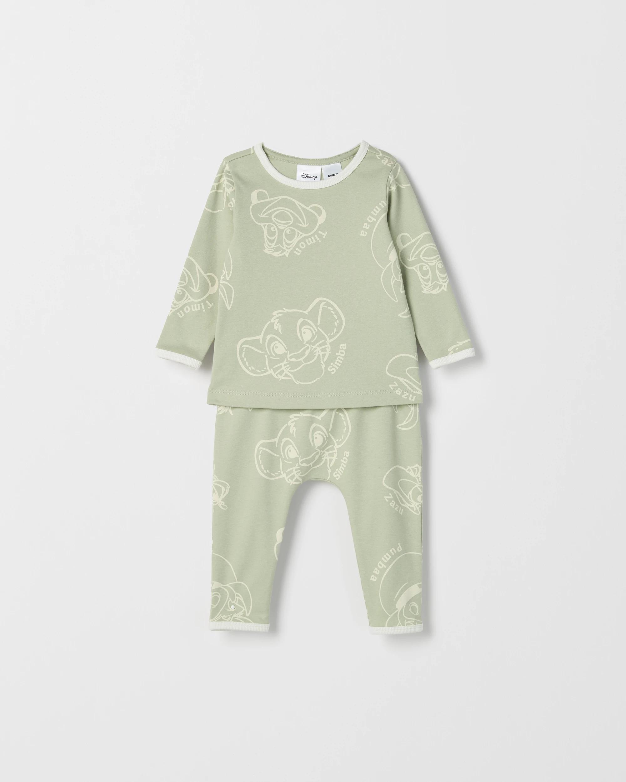 3 Disney Lion King Organic Cotton 2 Pack Baby Knit Pyjama Set LION KING, 3 of 6