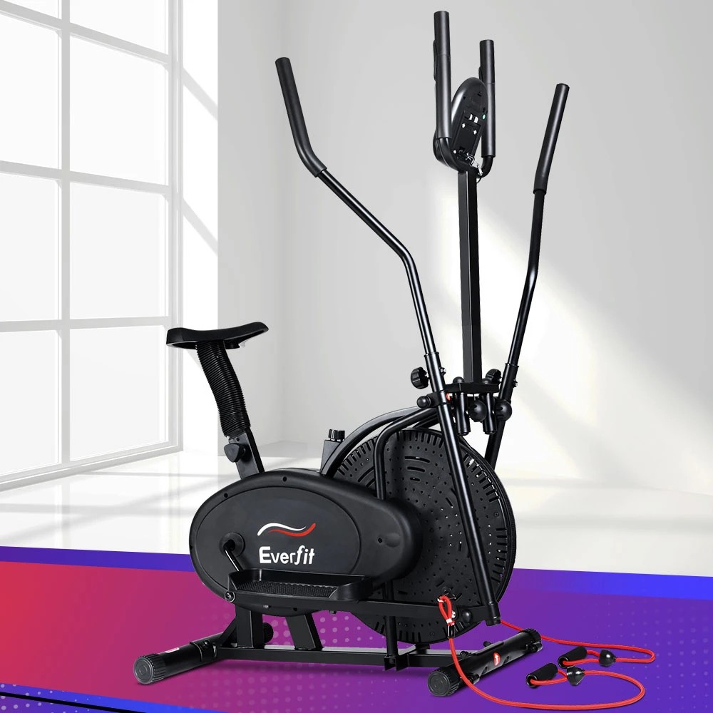 7 Everfit Exercise Bike 5 in 1 Elliptical Cross Trainer Home Gym Indoor - Black, 7 of 7