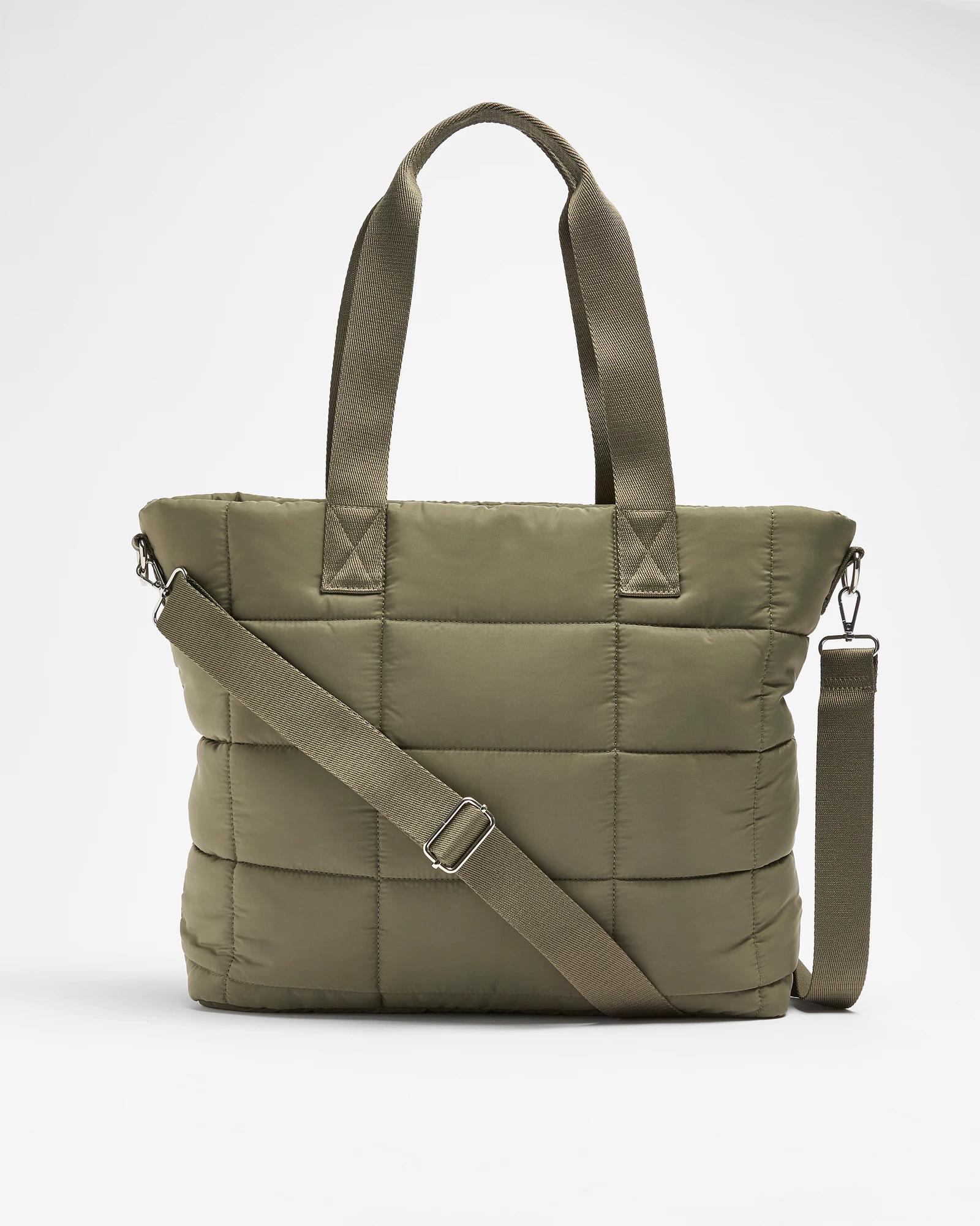 1 Target Casual Quilted Tote Bag KHAKI, 1 of 2