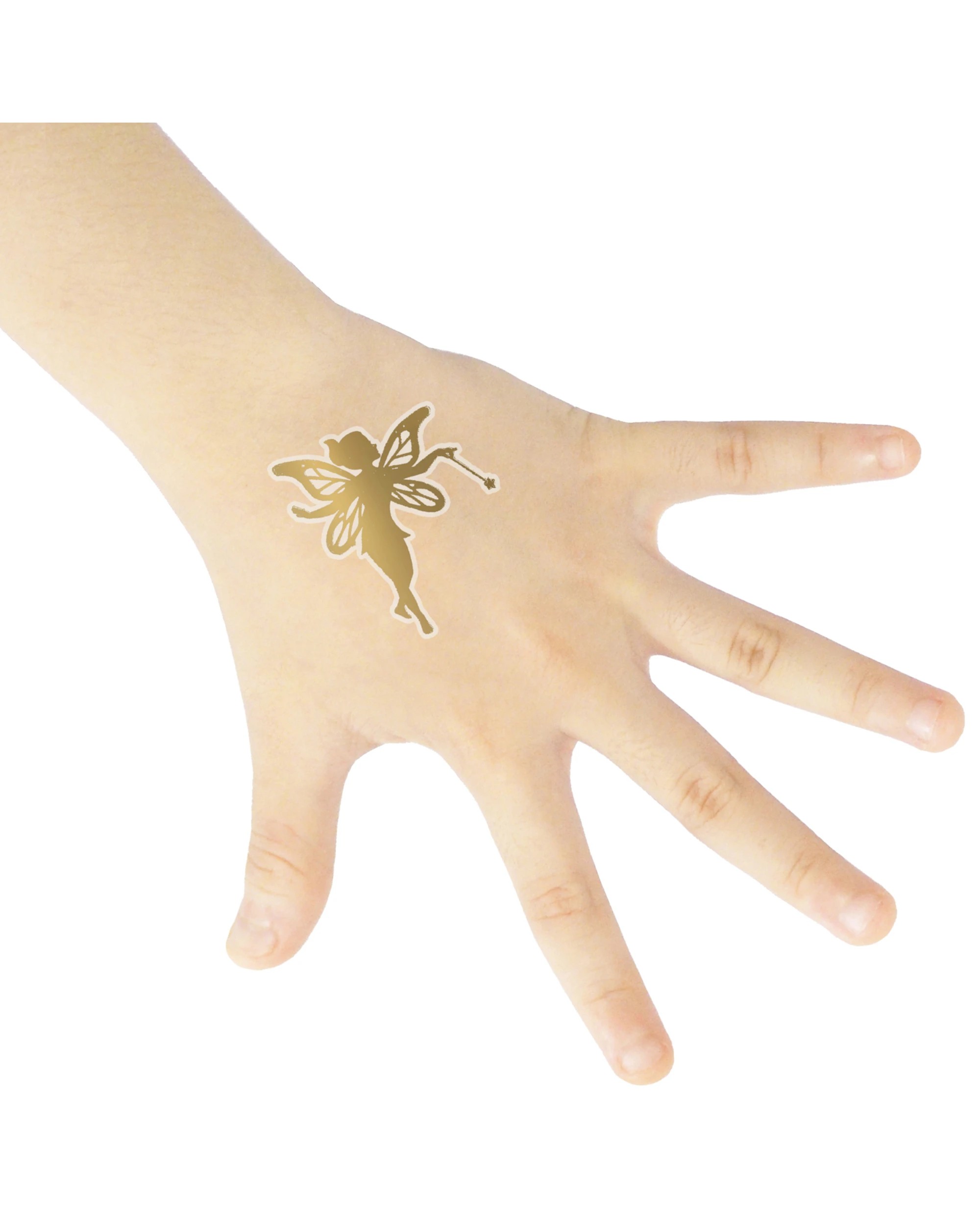 2 Partyrama Golden Foil Fairy Tattoos Pack of 72 - Gold, 2 of 3