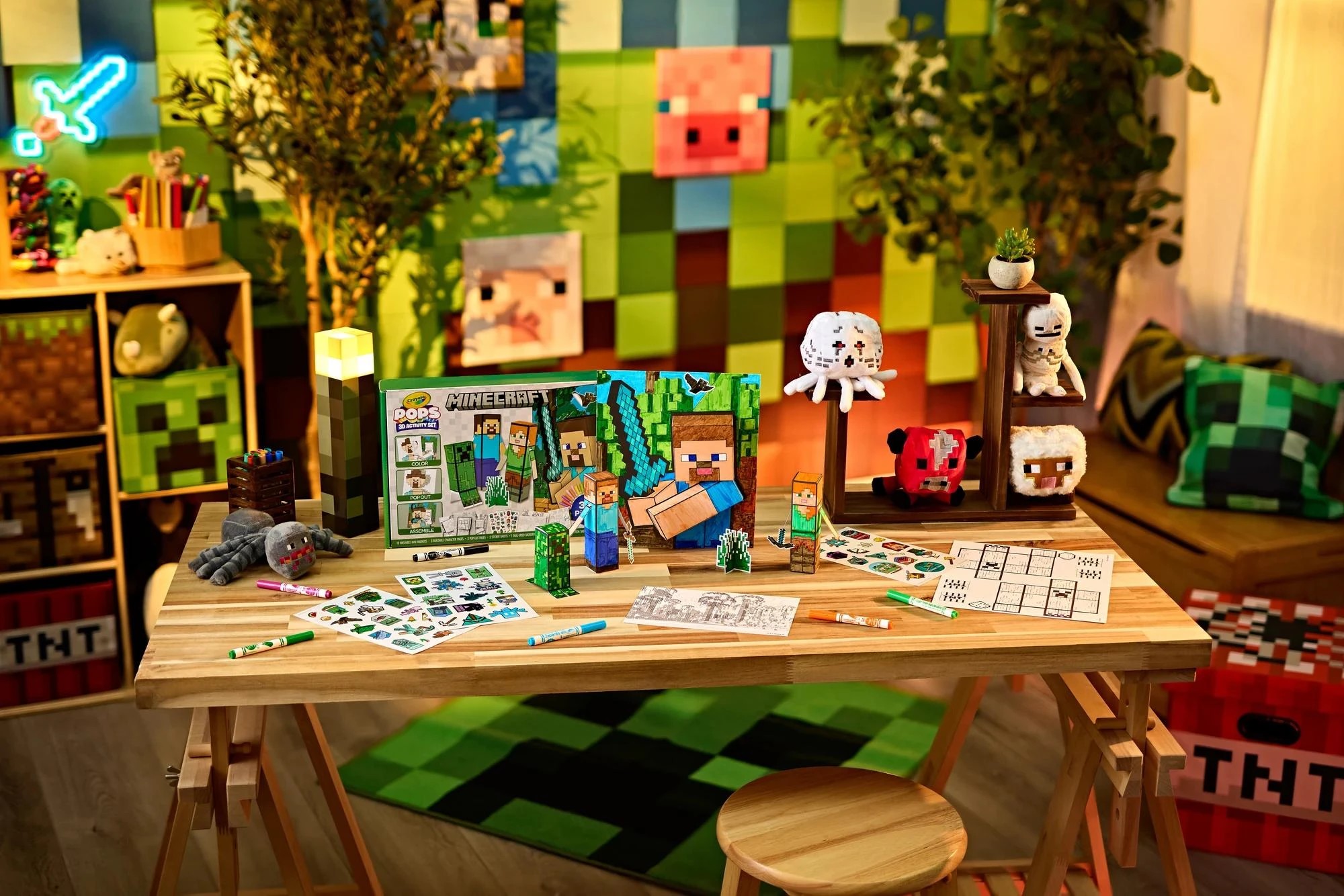 3 Crayola Pop's 3D Minecraft Activity Set - Green, 3 of 6