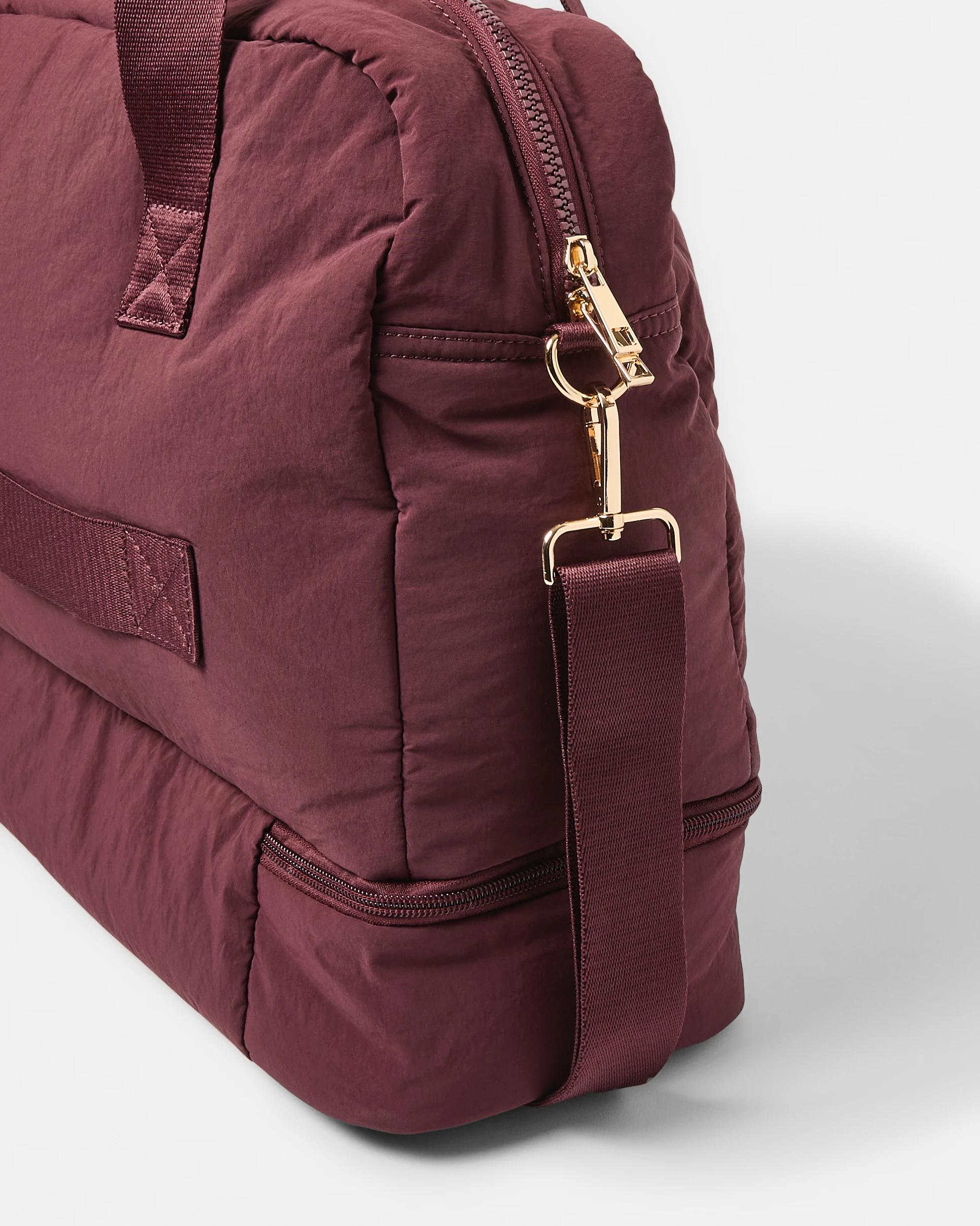 4 Padded Weekender Bag Red Plum, 4 of 5