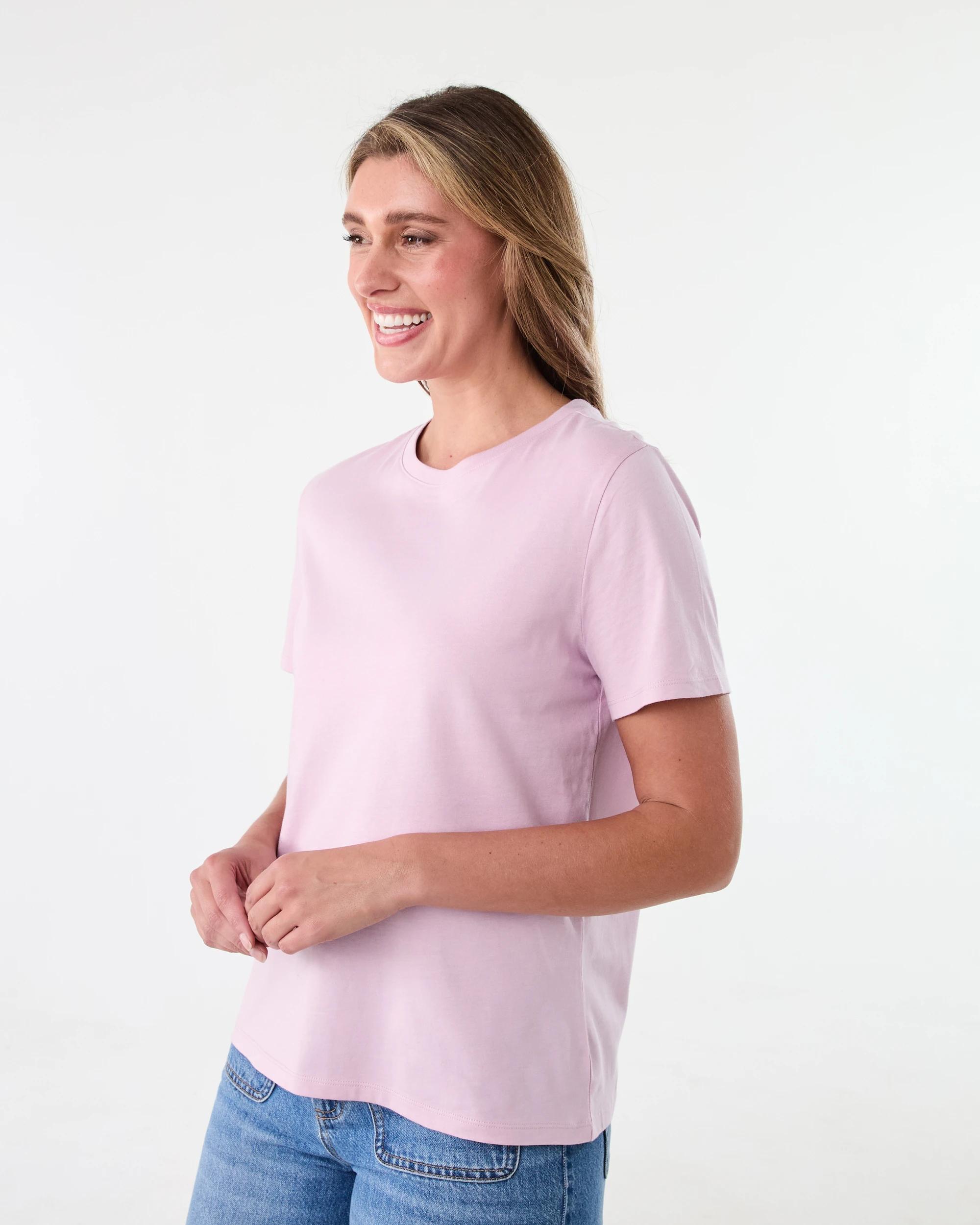 2 Short Sleeve Australian Cotton T-shirt Wrm Lilac, 2 of 6