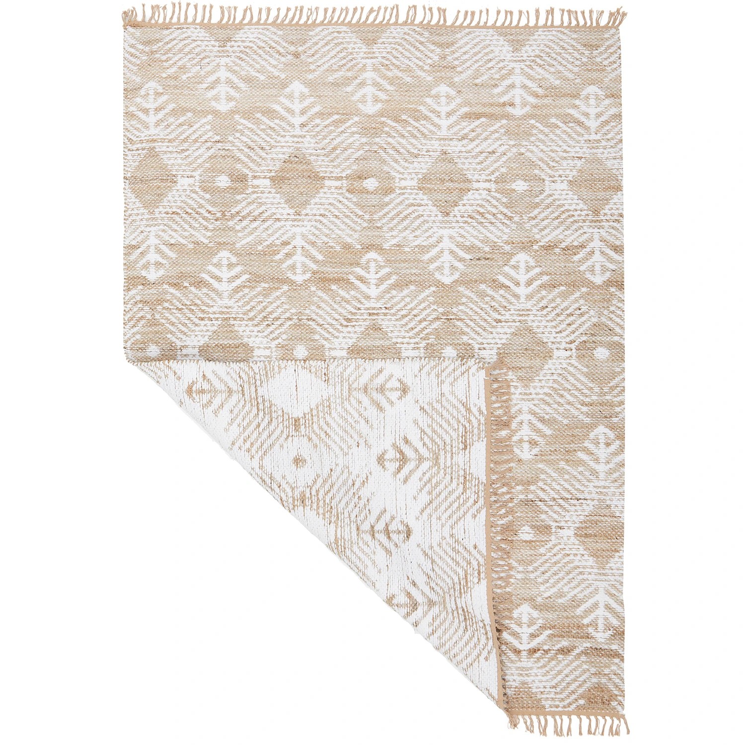 3 Common Ground Rugs Grove Rosa 280x190cm - Large Hand Loomed Jute Floor Rug - White, 3 of 9