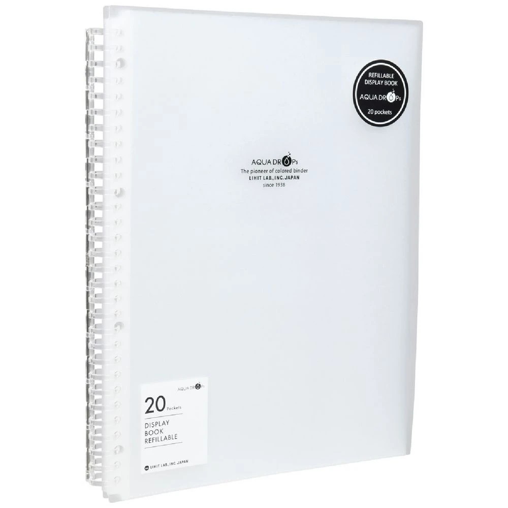 1 Aqua Drops A4 Refillable Display Book 20 Sheets Clear, 1 of 4