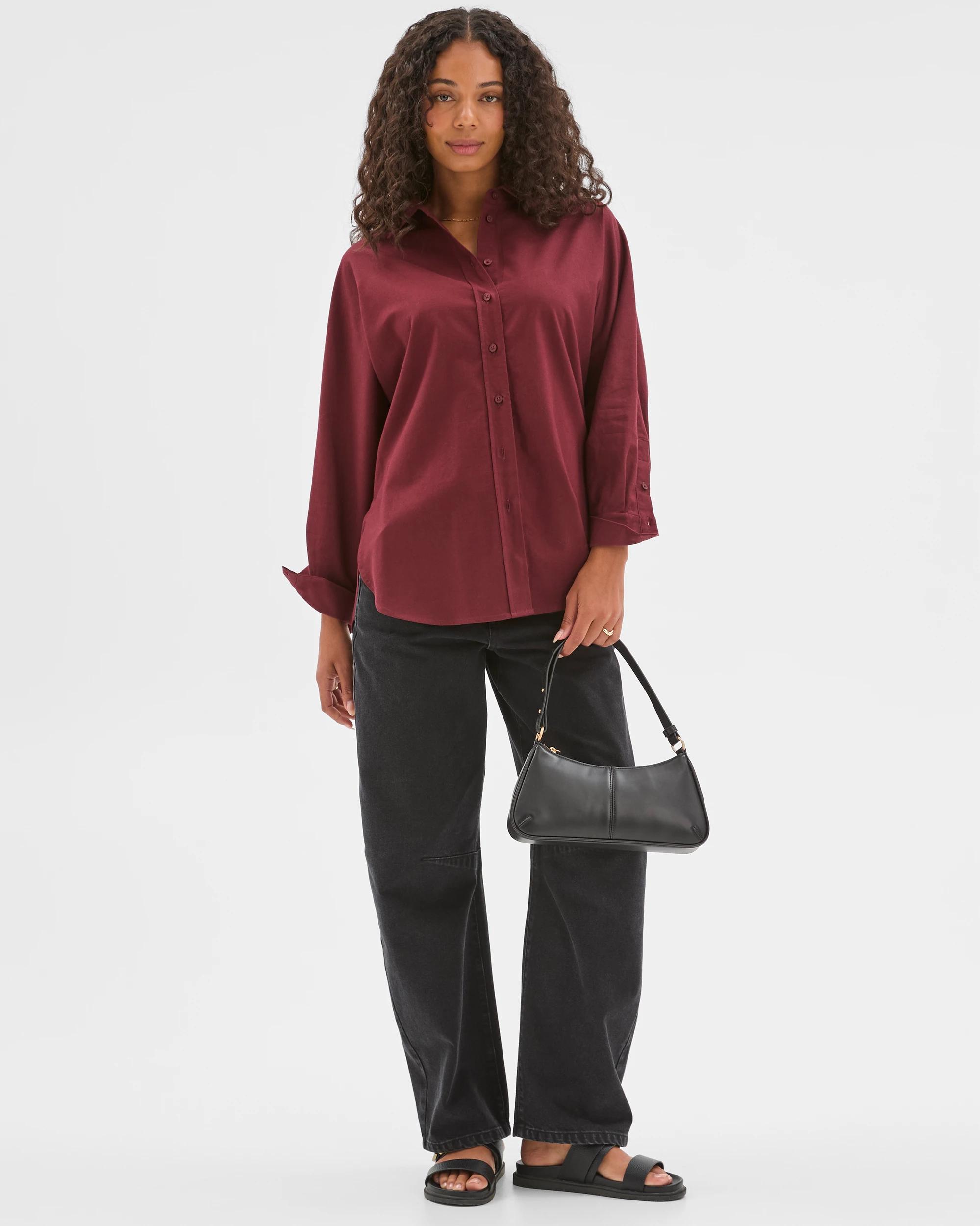 4 Target Woman Australian Cotton Batwing Shirt DECADENT CHOCOLATE, 4 of 7