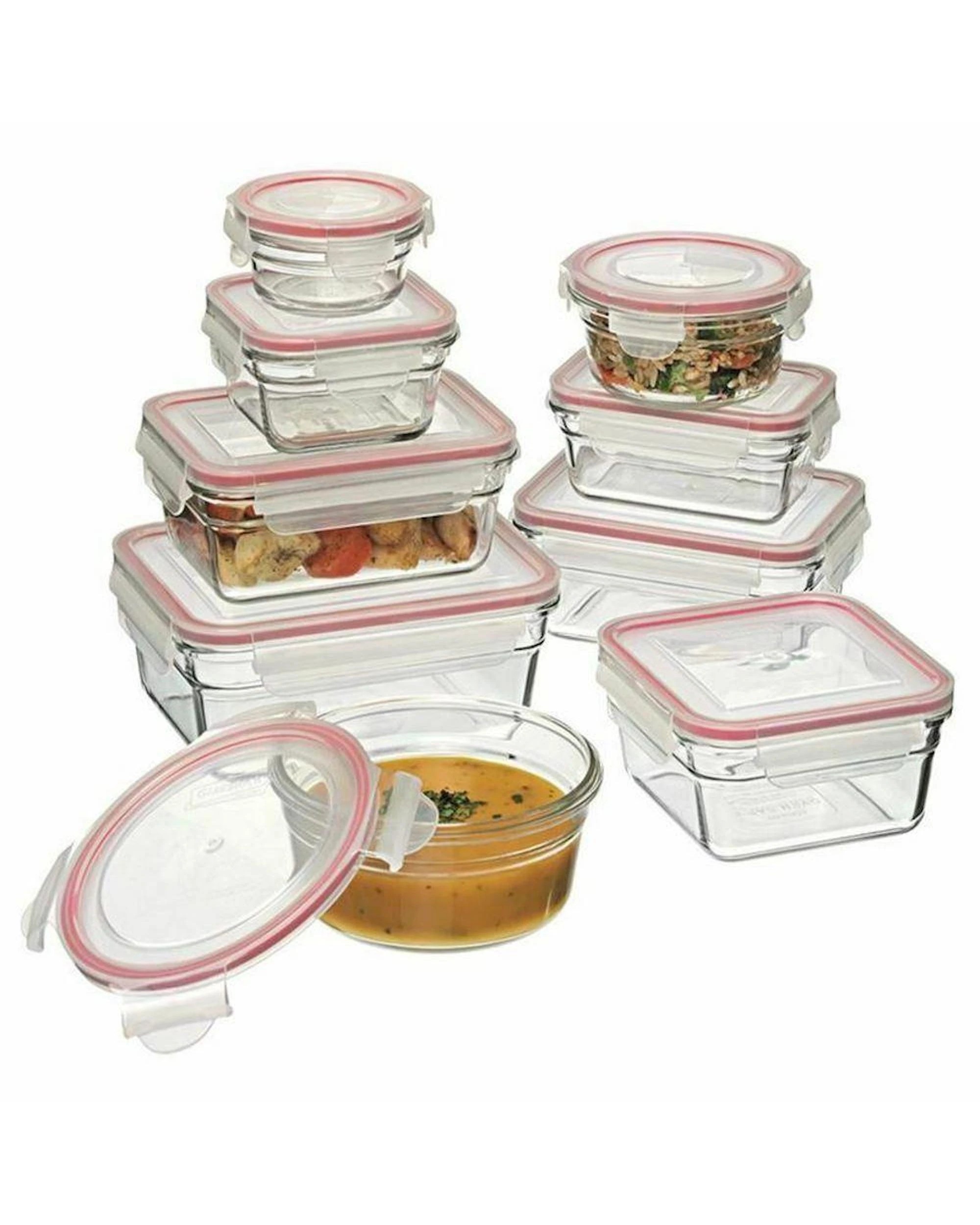 1 Glasslock Tempered Glass Oven Safe 9pc Container Set W Lid Oven, 1 of 1