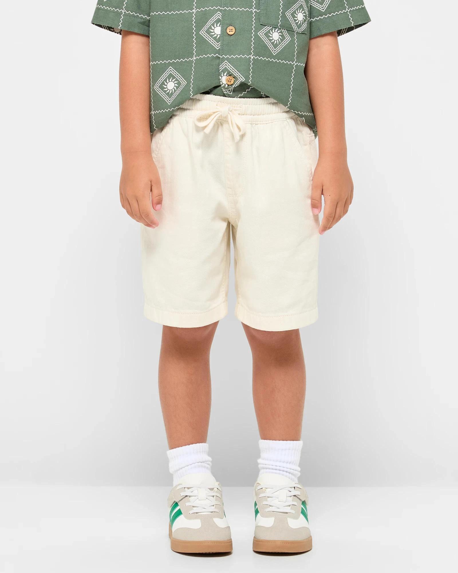 1 Target Denim Pull On Volley Shorts ECRU, 1 of 5