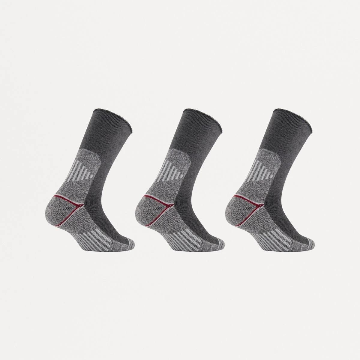 2 3 Pack Extreme Adventure Socks CHARRED MARLE, RED, 2 of 3