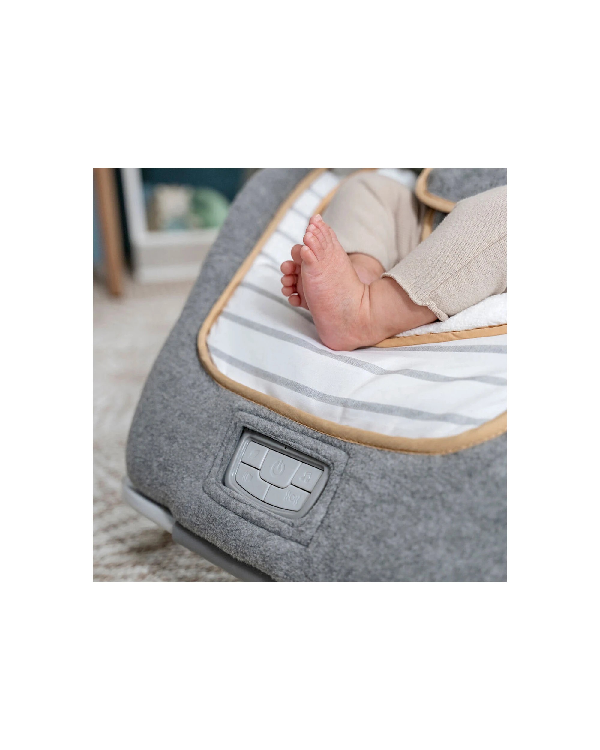 3 Ingenuity Modern Baby Rocker Recline Toy Bar Vibrations And Music 0 Months - Grey, 3 of 8