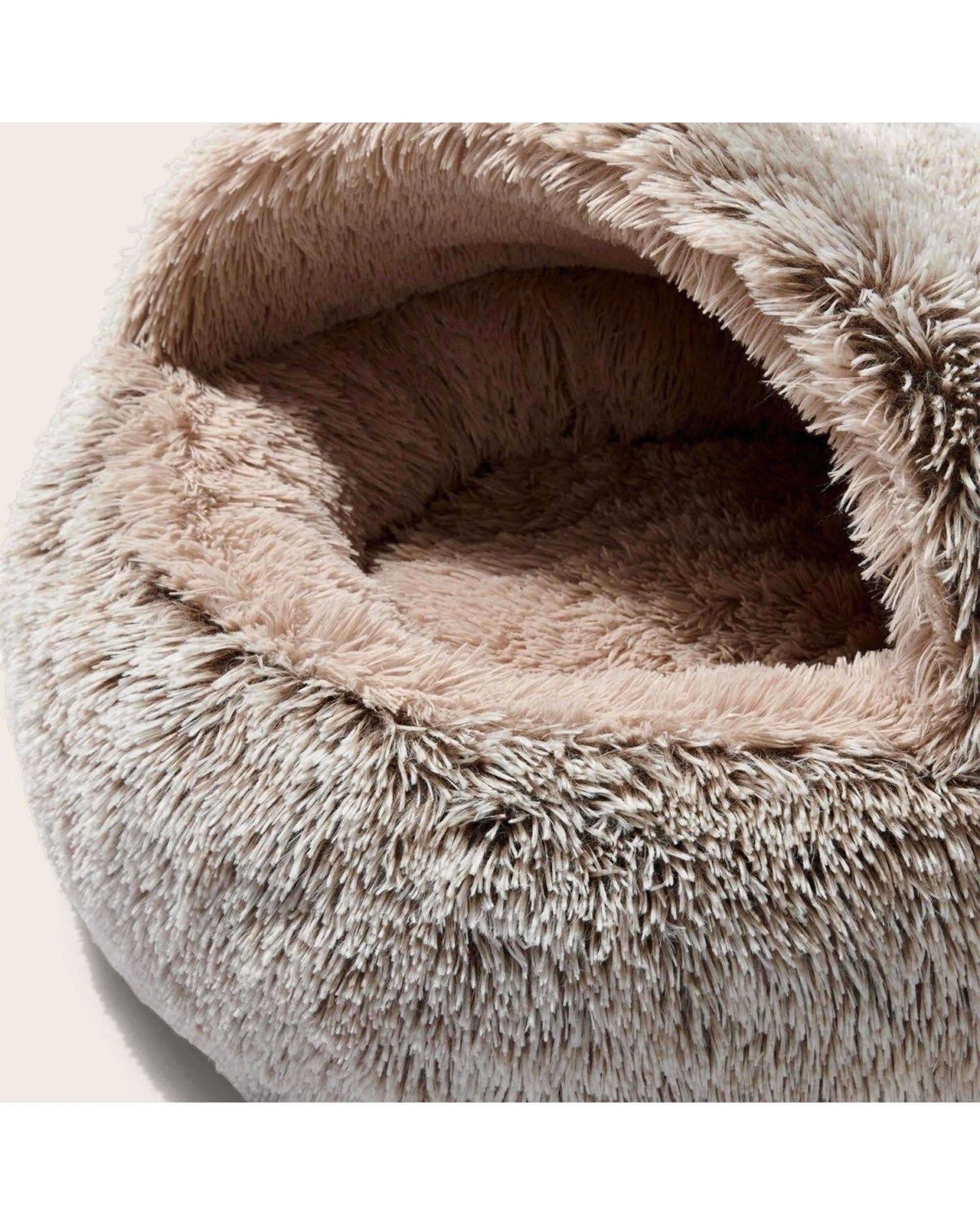 3 Snooza Calming Hoodie Cuddler Cave Style Pet Dog Bed Mink Medium, 3 of 5