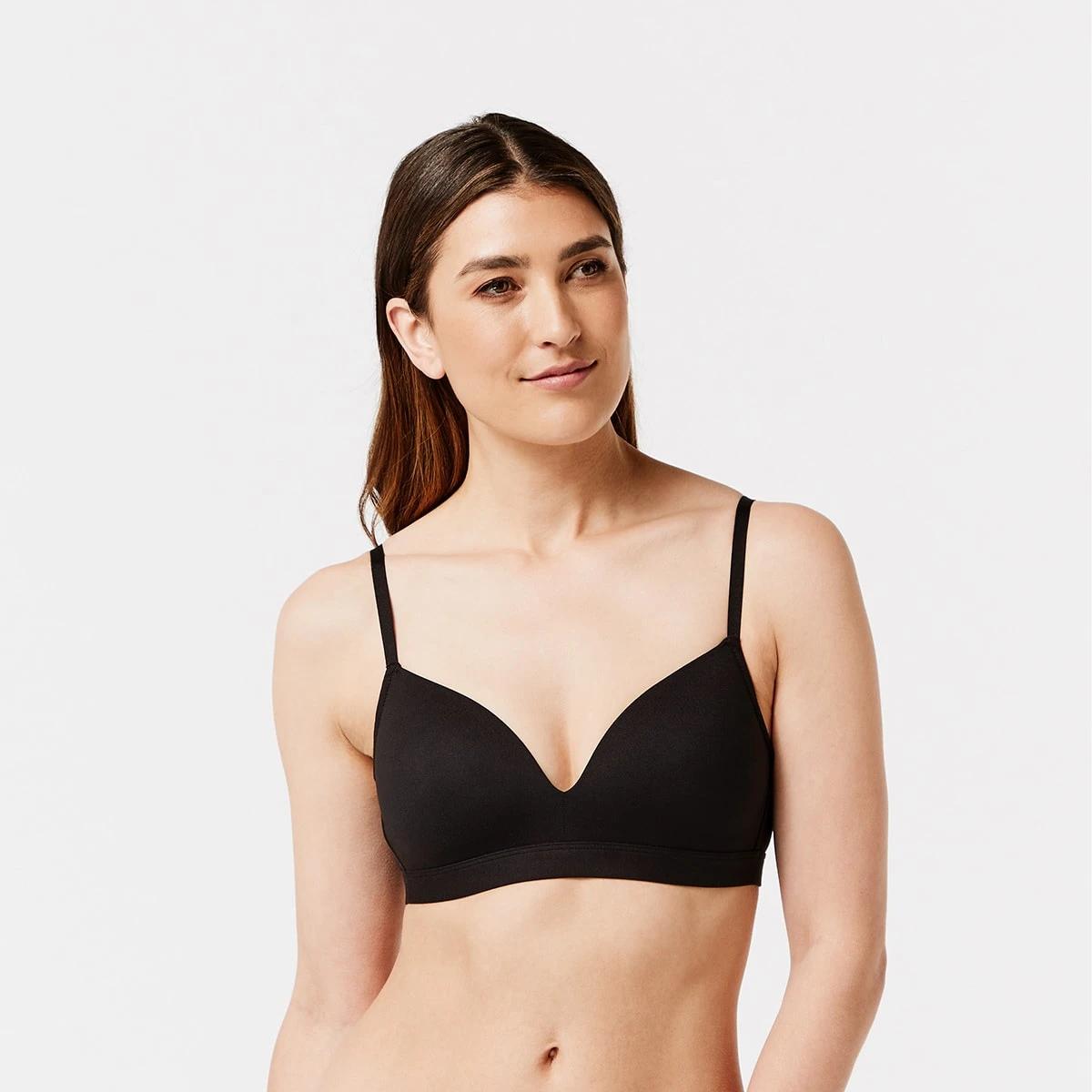 3 2 Pack Wirefree T-Shirt Bra BLACK, BEIGE, 3 of 7