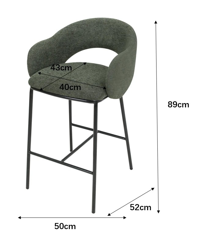 8 Archie Barstool - Green, 8 of 8