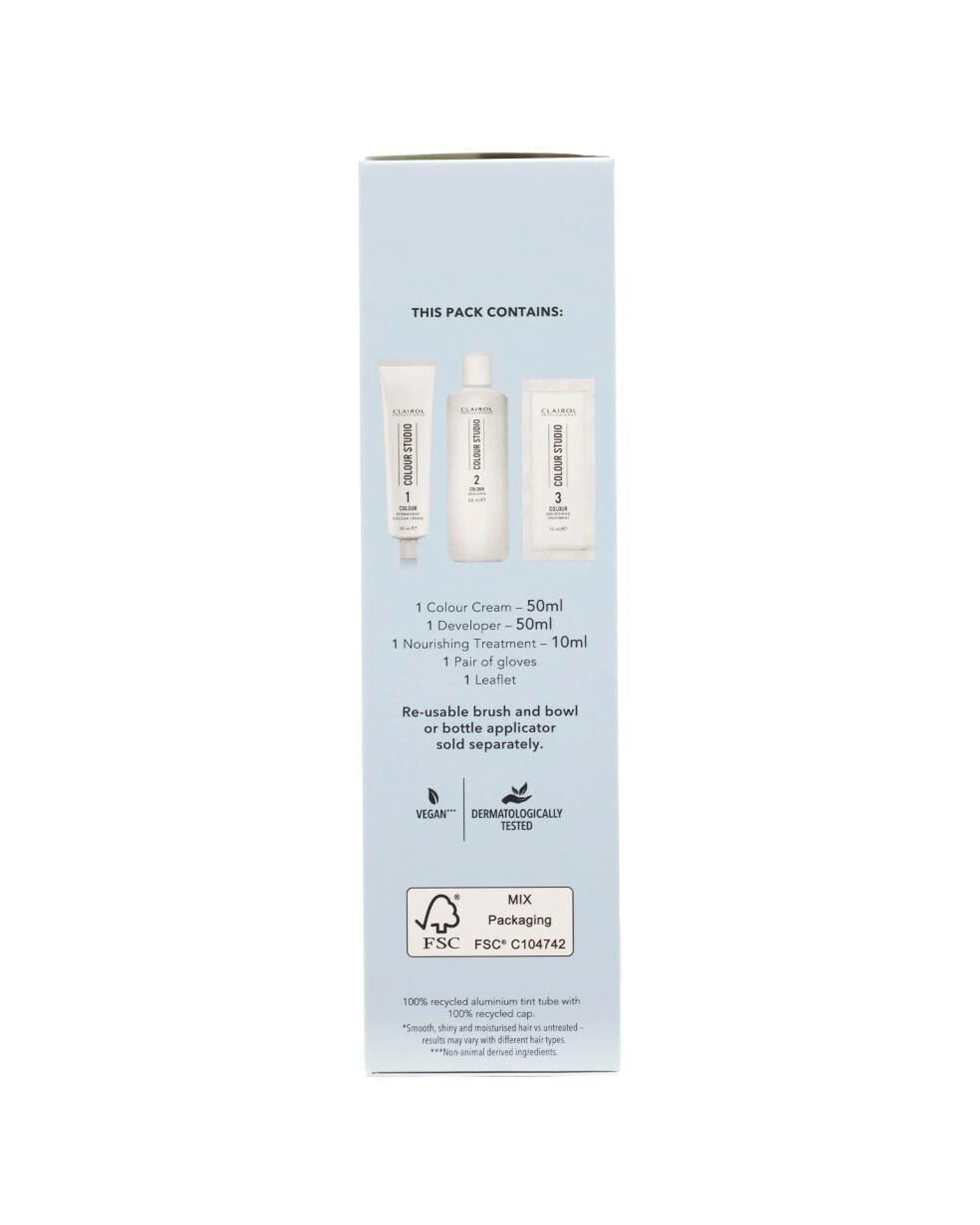 4 Clairol 6PK Professional Permanent Hair Colour Studio 8/1 Cool Chai - Brown, 4 of 5