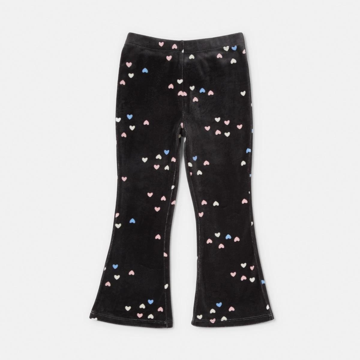 6 Velour Flare Leggings Hearts, 6 of 7