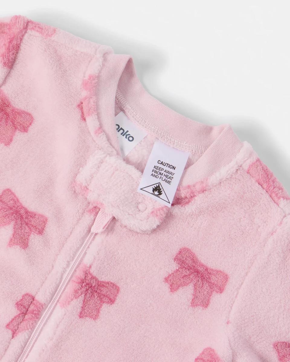 3 Fluffy Coverall Pink Bow, 3 of 4