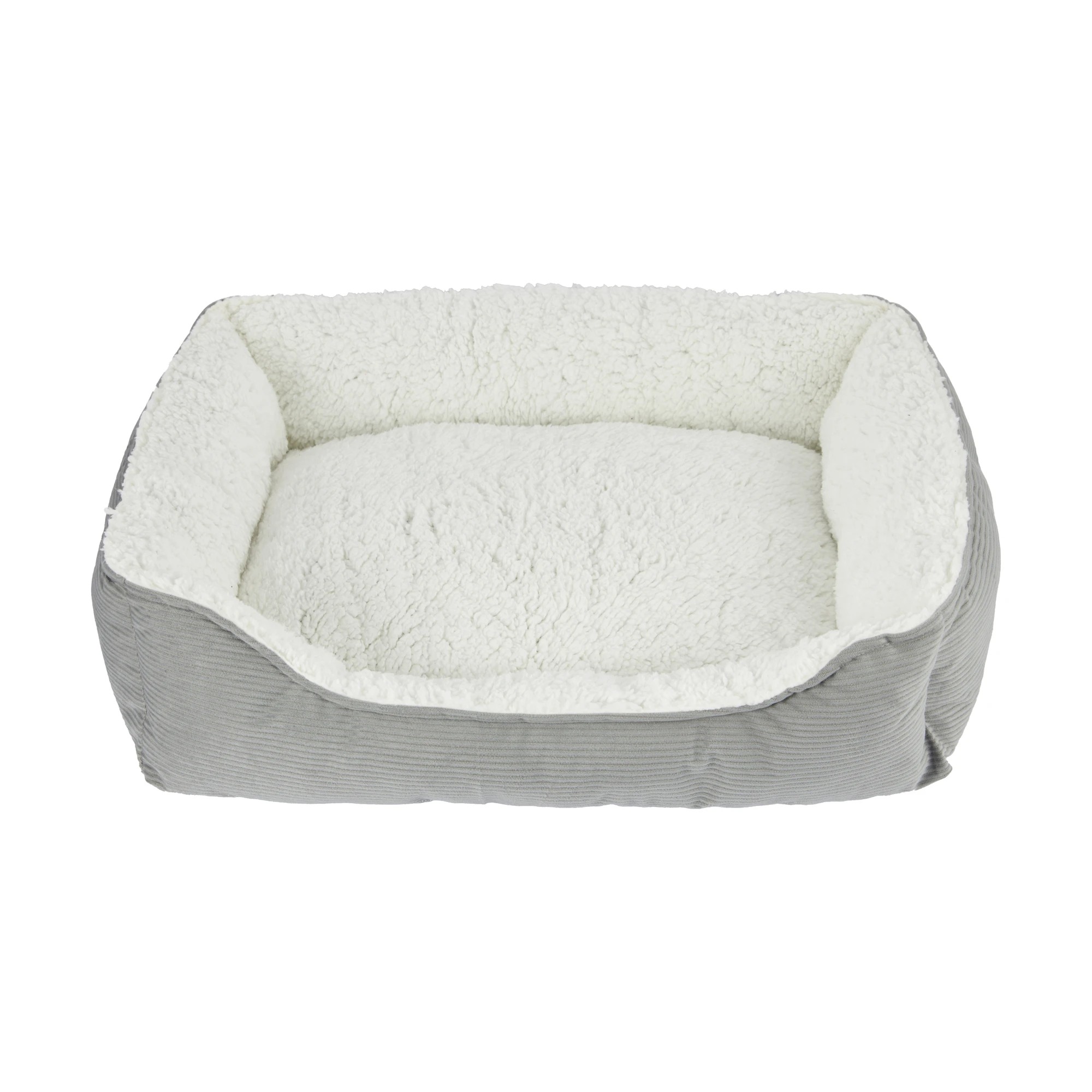 2 Pet Bed Lounge Corduroy - Medium, Grey, 2 of 8