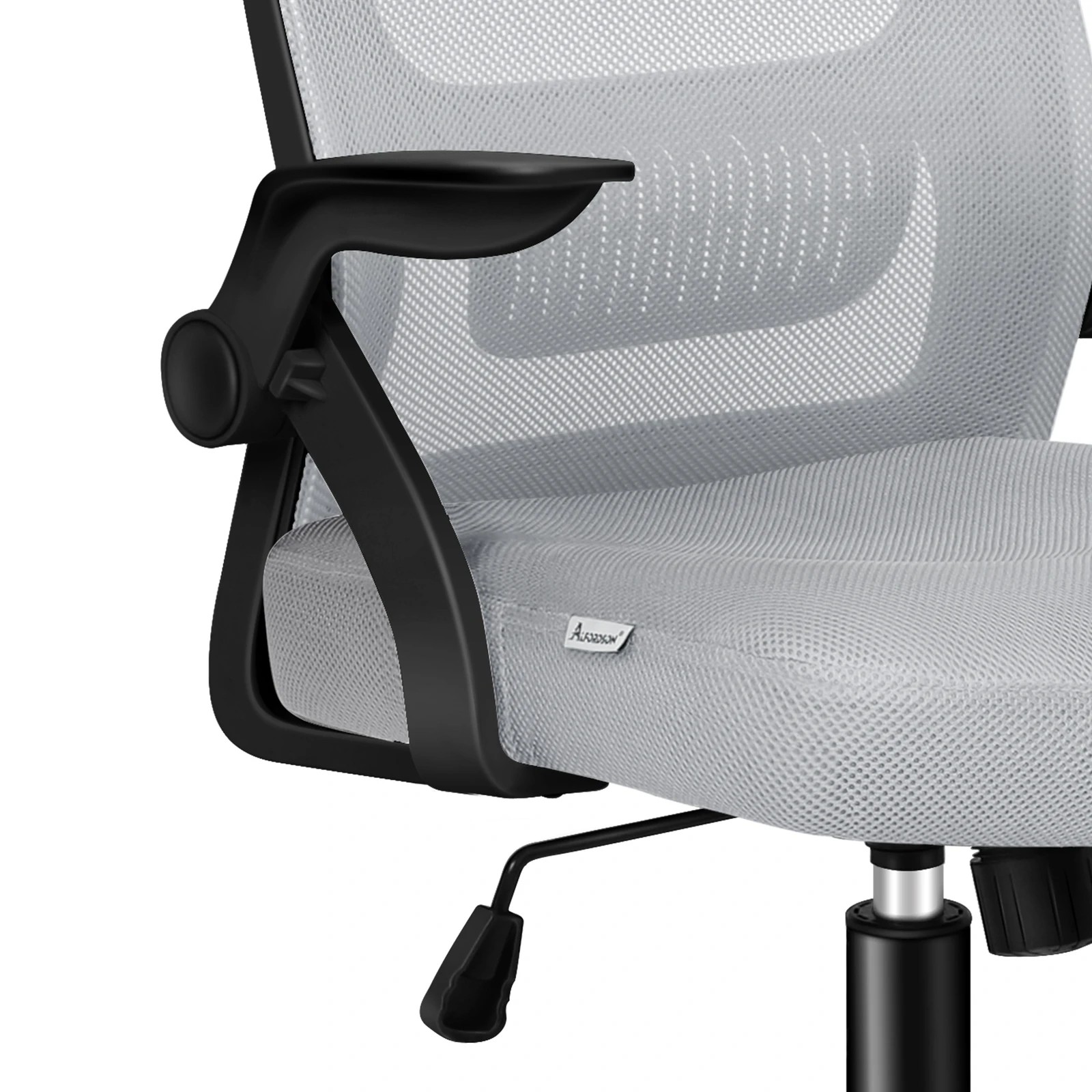 8 Alfordson Mesh Office Chair Executive Seat Tilt Fabric Gaming Racing Computer - Light Grey, 8 of 9