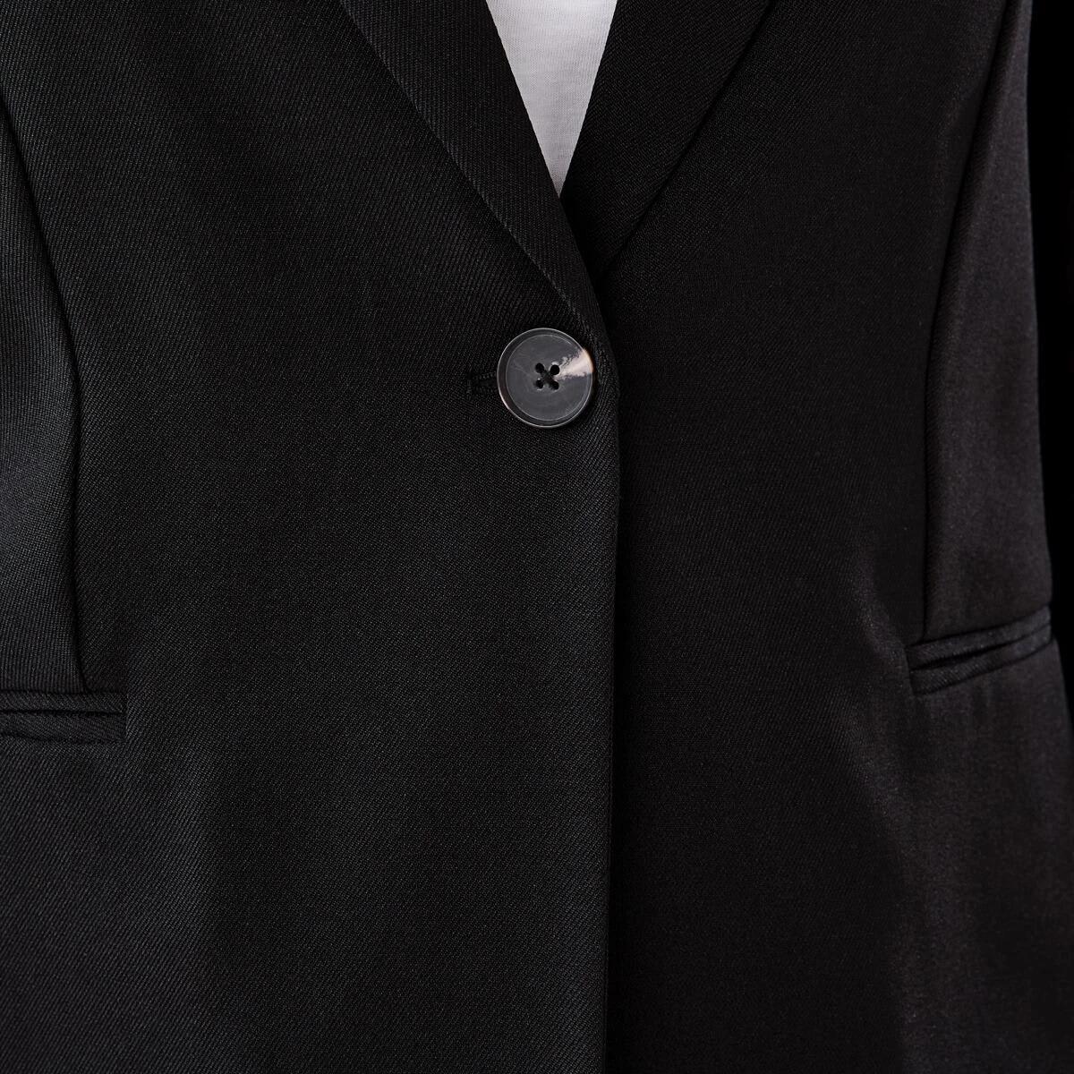 6 Ruched Sleeve Blazer BLACK, 6 of 7