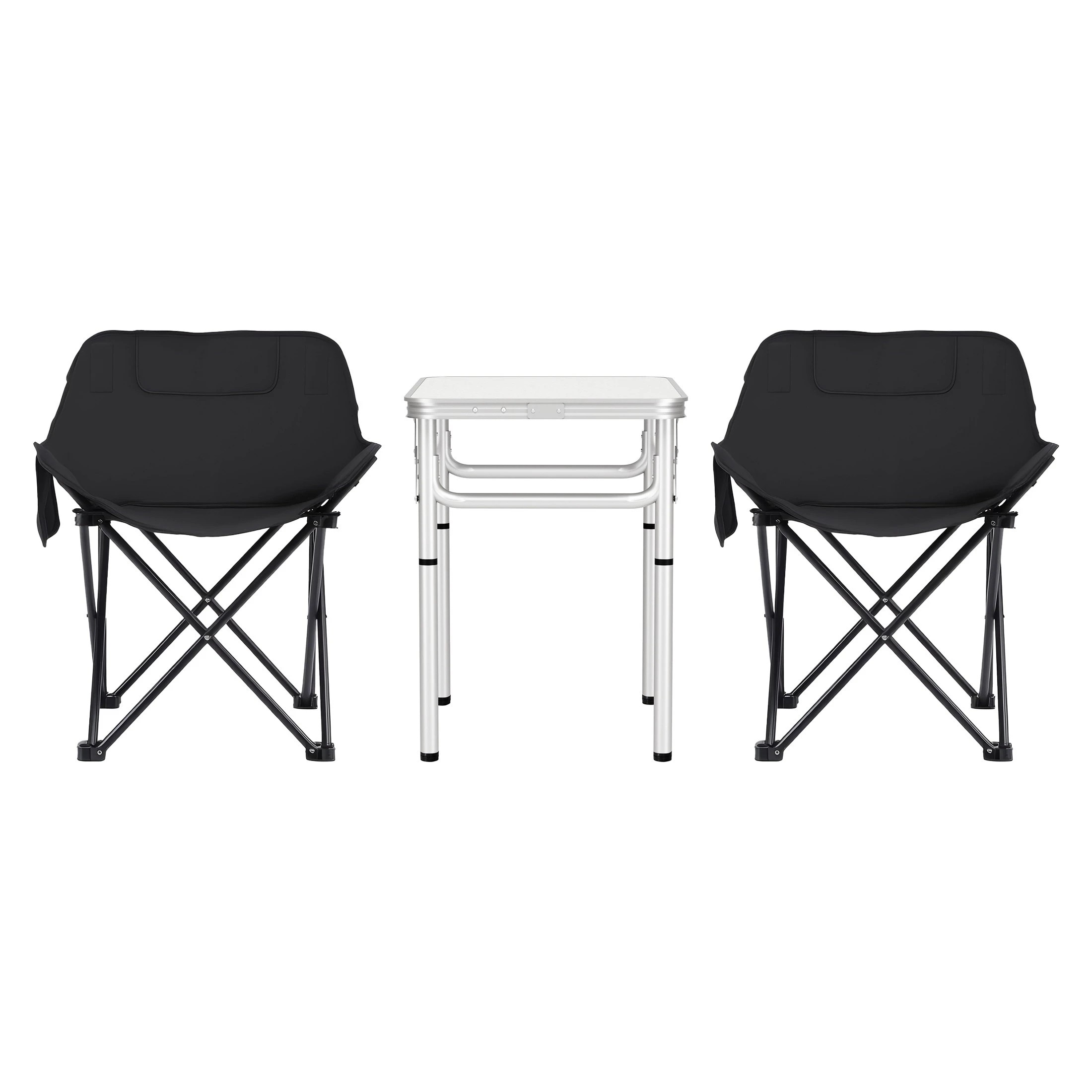 3 Weisshorn 3pc Camping Table Chair Set Outdoor Folding Aluminium Portable Picnic - Multi, 3 of 4