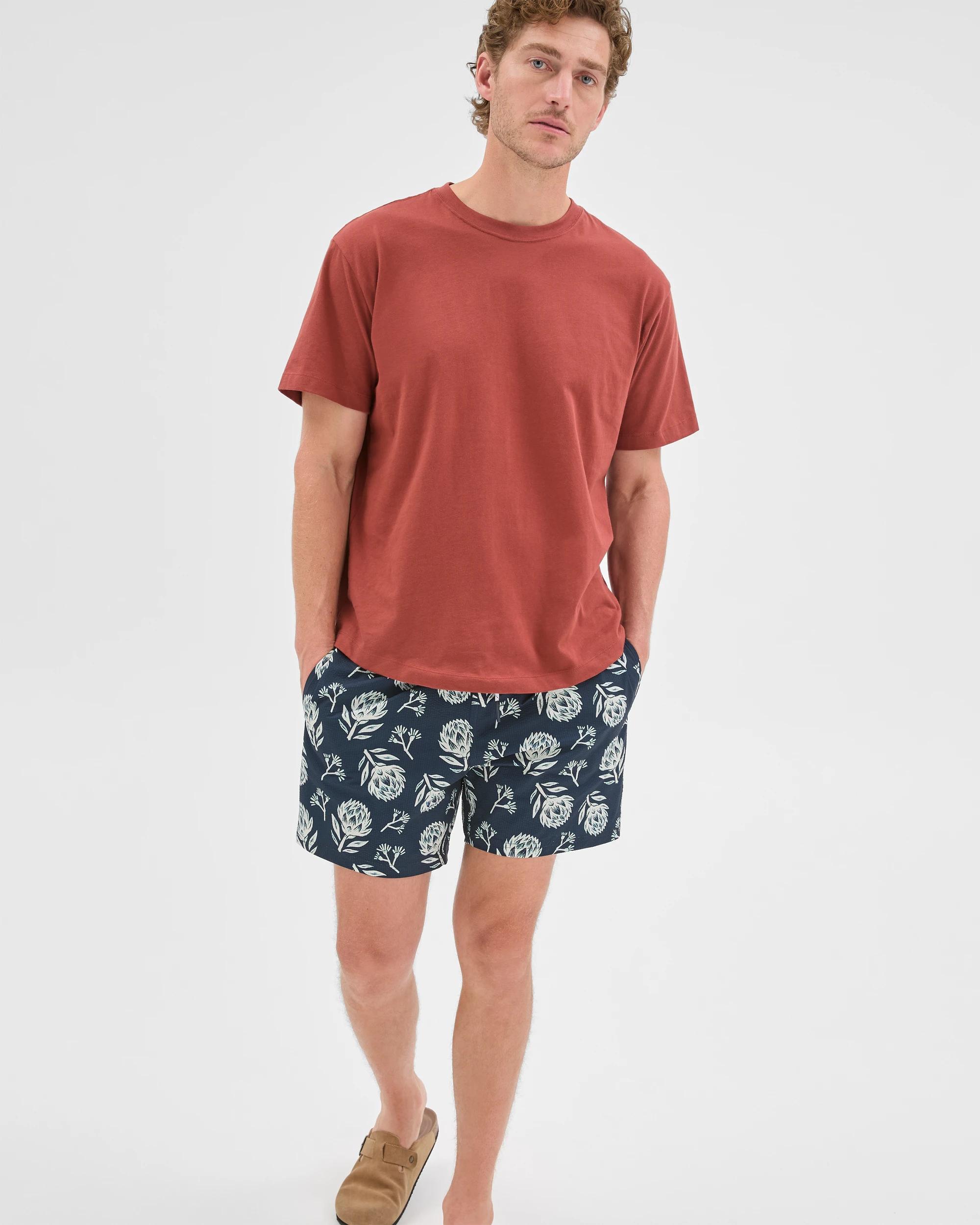 2 Target Man Volley Print Seersucker Bondi Swim Boardshorts BLUE AOP, 2 of 6