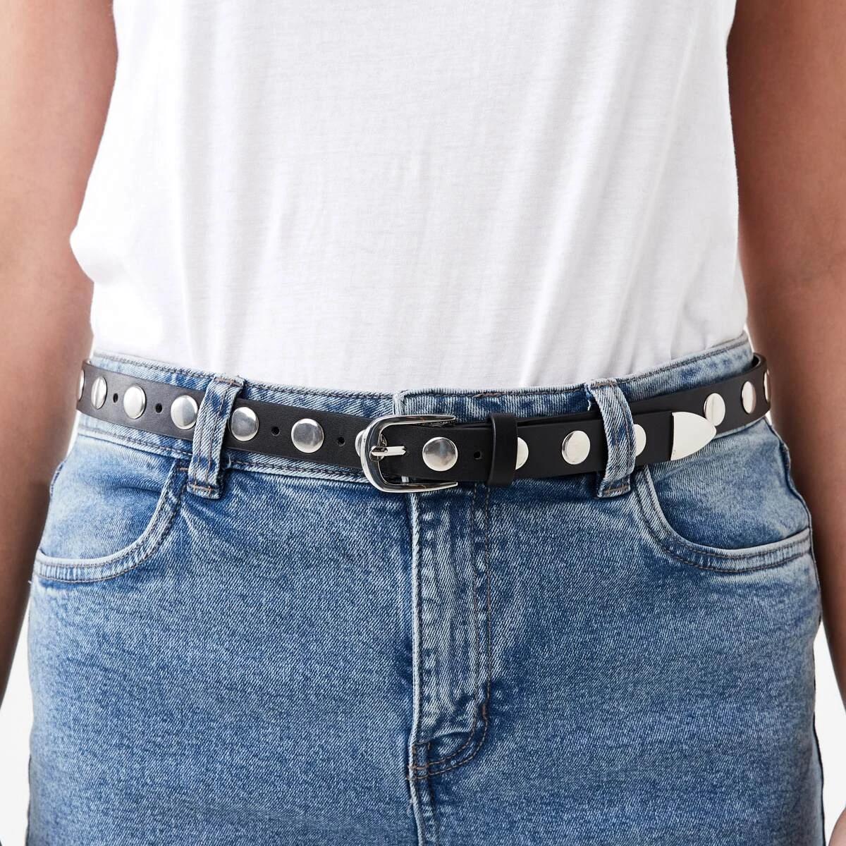 3 Stud Belt Black, 3 of 4