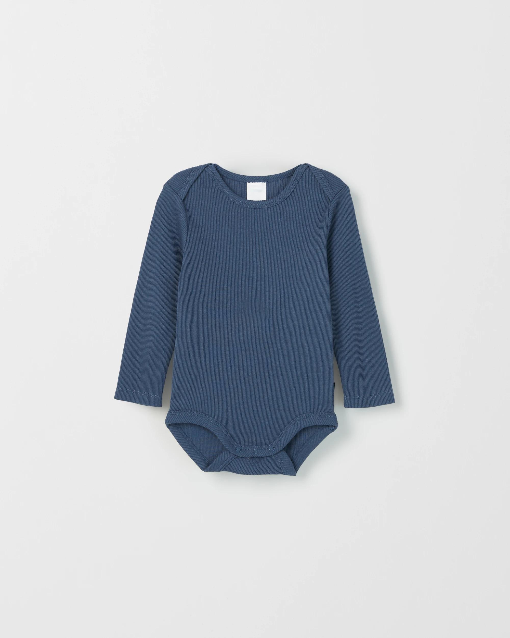7 Bonds 3 Pack Baby Everyday Long Sleeve Ribbed Bodysuits C,K,B, 7 of 7