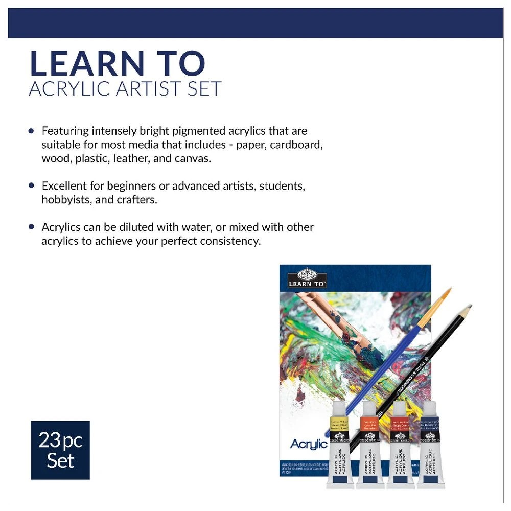 10 Royal & Langnickel Learn to Acrylic Painting Set 23 Piece, 10 of 10
