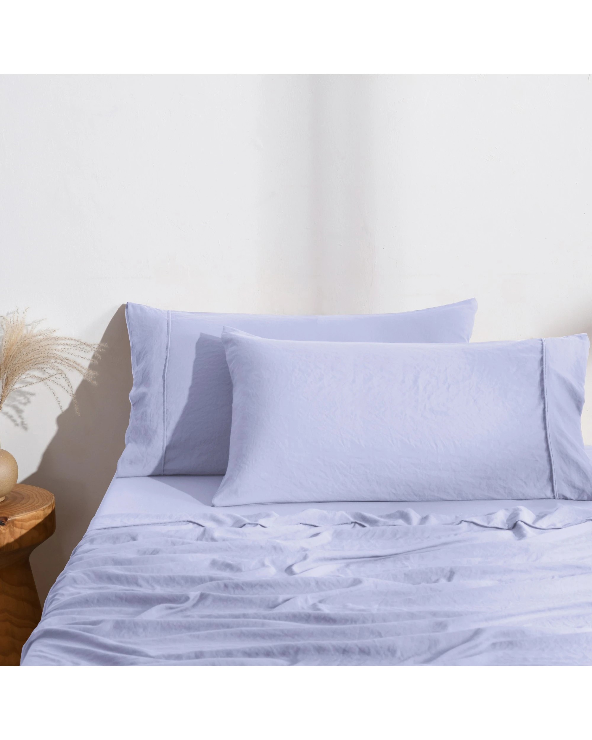 1 Dreamaker Superfine Washed Microfibre King Pillowcase Twin Pack - Lilac, 1 of 6