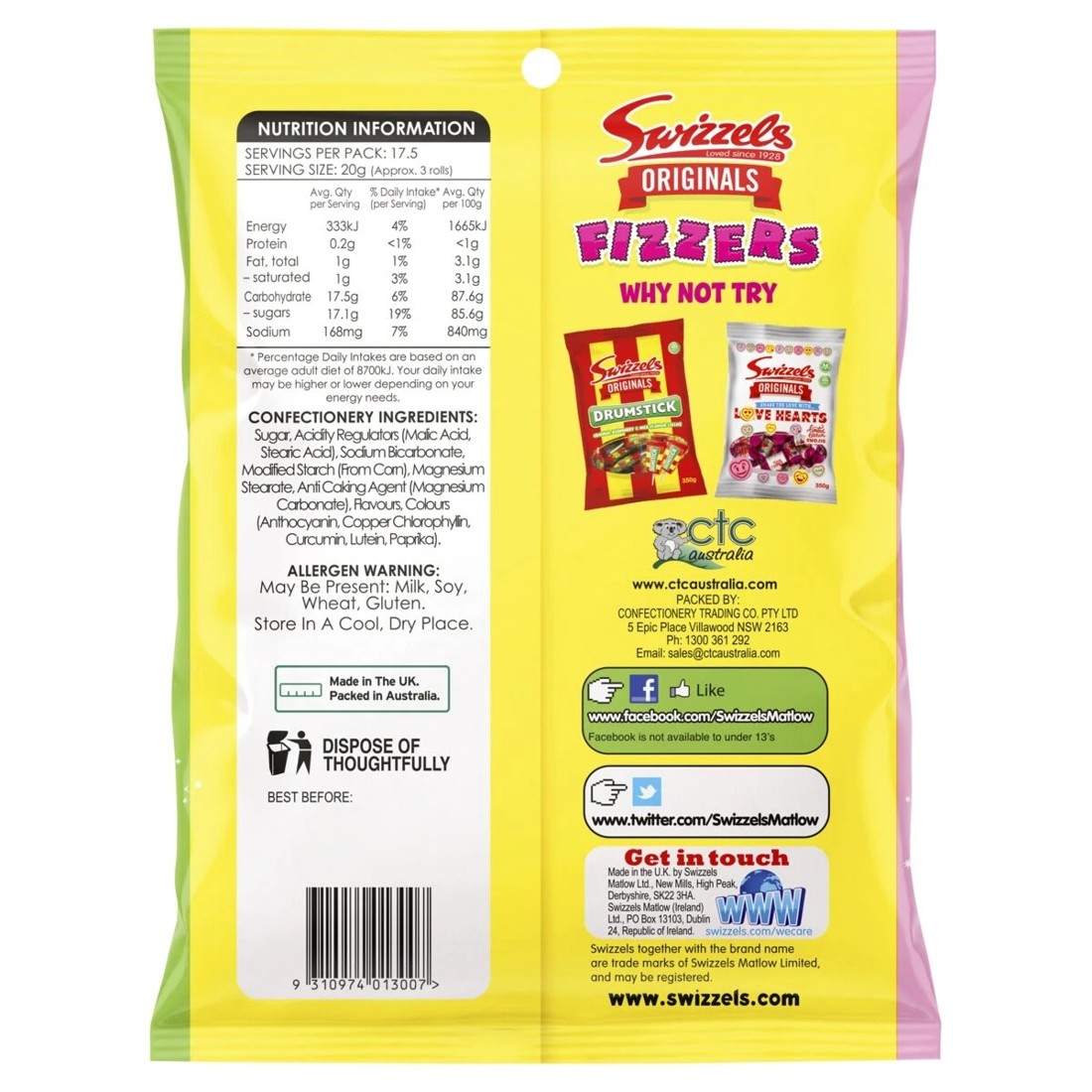 2 Swizzels Originals Fizzers 350g, 2 of 2